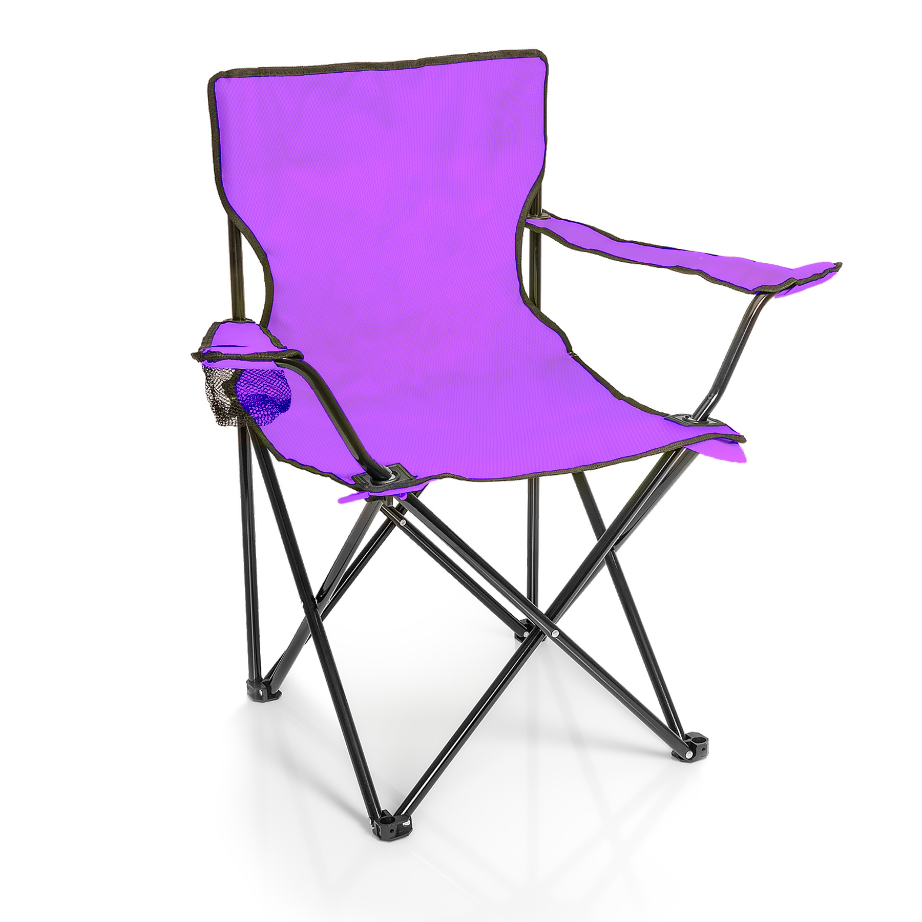 Image of Bigdean Folding Chair Lila Camping Chair Fishing Chair With Cup Holder & Carry Bag - Foldable Fishing Chair - Folding Chair Garden Chair Relax Chair Foldable Fishing Chair