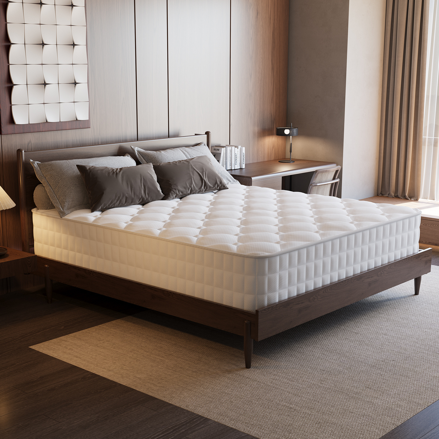 Hyazurm Mattress 90×200 160×200cm, 7-zone Double Mattress Memory Foam, Independent Foam Mattress, Silent Double Mattress – Firm Support, No Disturb, Double Bed Mattress – Anti-sag, High , Quiet Sleep