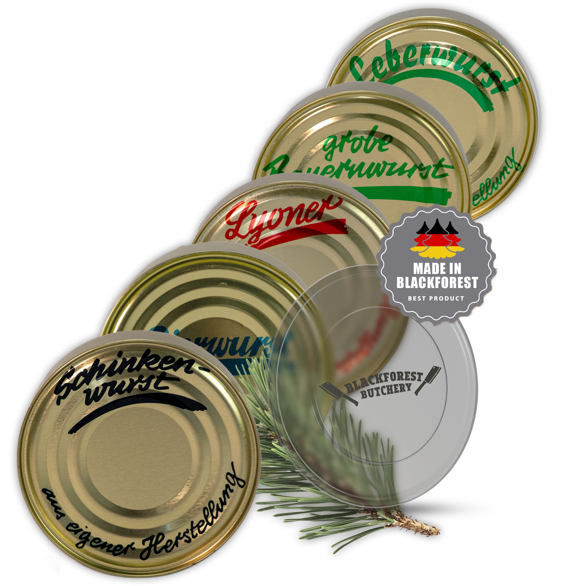 Image of 15 X 400g Cans - 1 Year Shelf-stable Canned Sausage In The Set - With Fresh Lid! - Sausage Can Stock Package