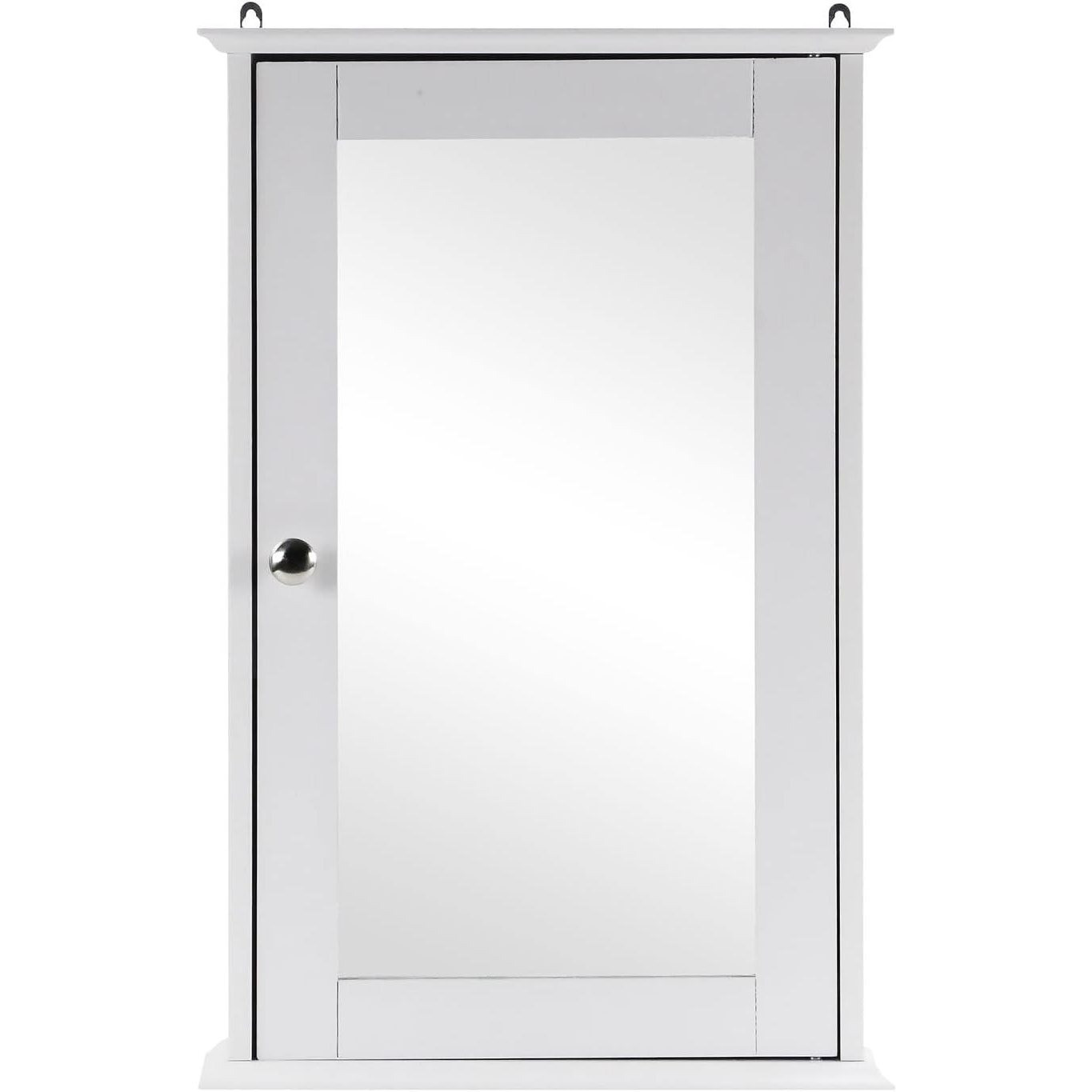 Single Door Mirrored Bathroom Cabinet with Adjustable Shelf