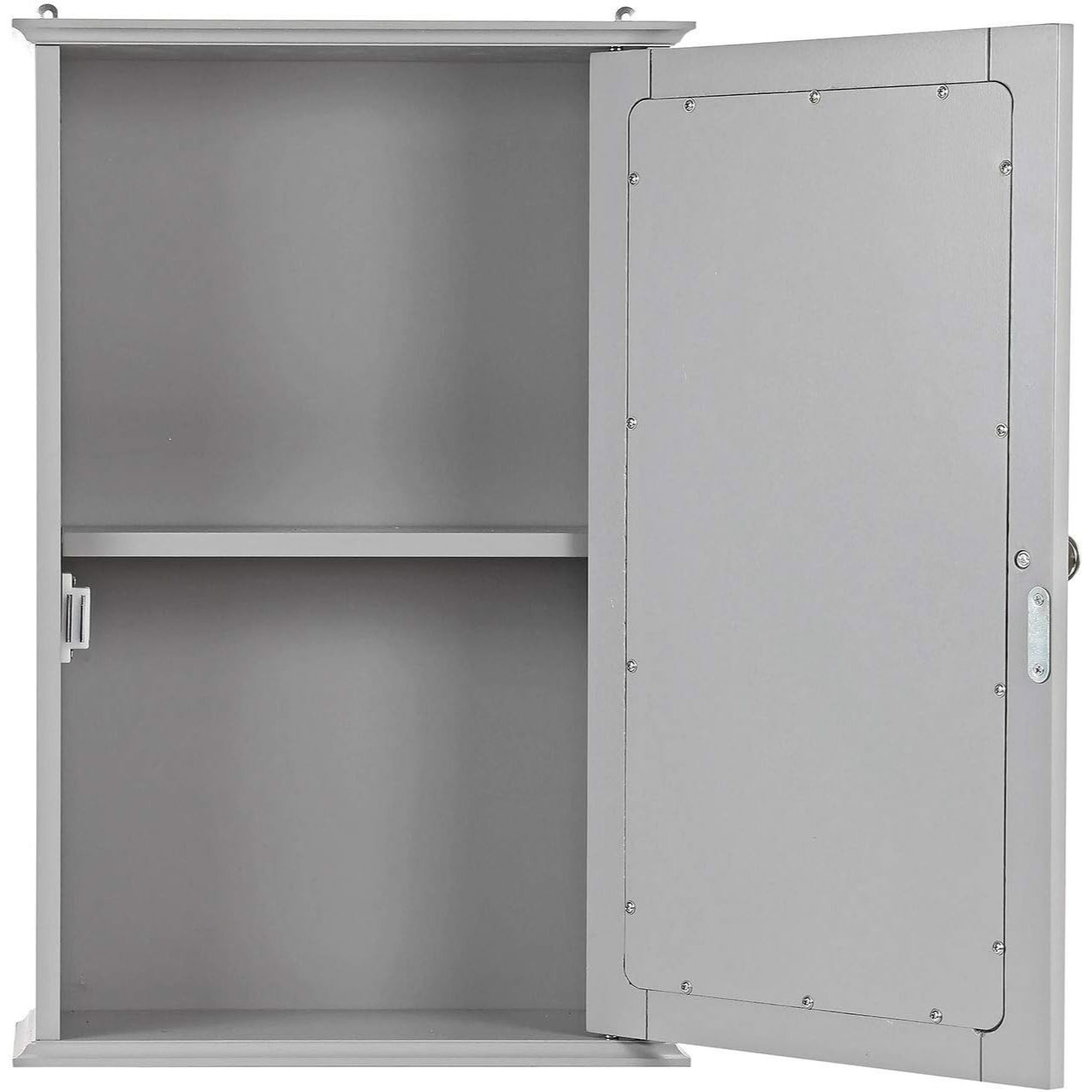 Single Door Mirrored Bathroom Cabinet with Adjustable Shelf