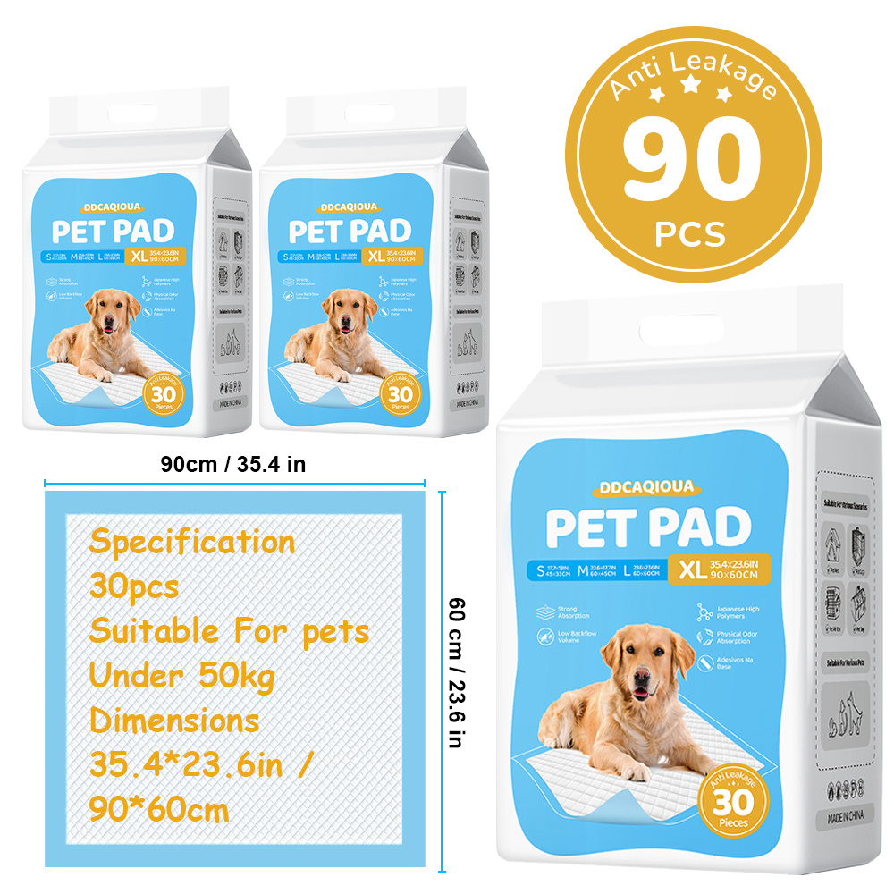TEMU Tappetini assorbenti per animali domestici, tappetini deodoranti ispessiti per cani (90/120/150/300 pezzi) disponibili in diverse misure e