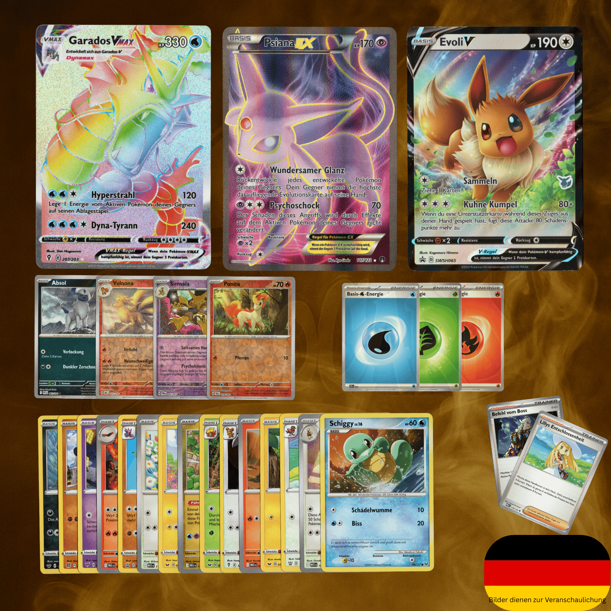 E-shop Pokemon Karten Deutsch – 50 Originale Sammelkarten kompatibel mit Pokemon TCG mit & Seltenen – inkl. + 1 EX/V oder Pokéball – Pokemon TCG Karten