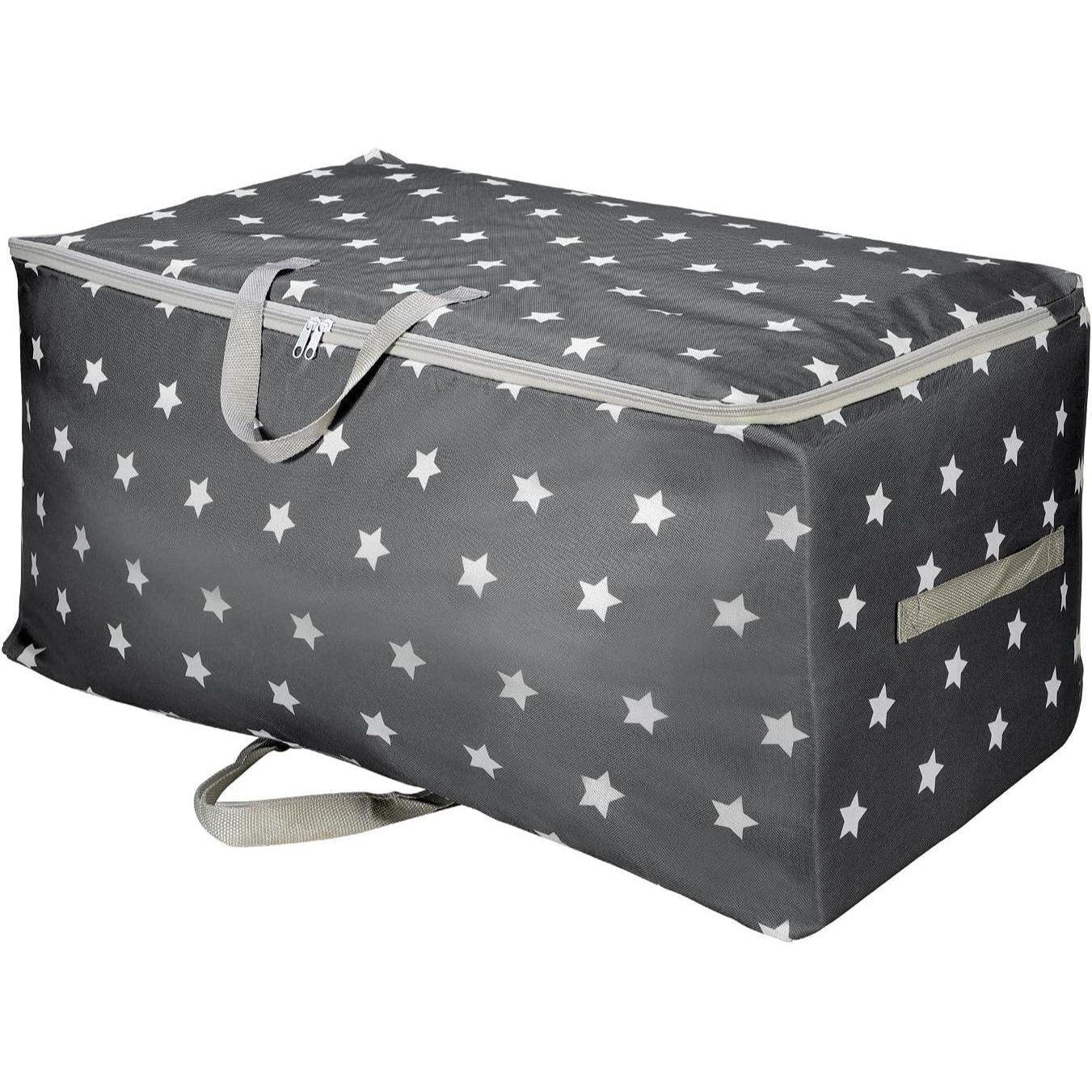 TEMU Vinsani 1pc Clothes Storage Bags Organizer Large Capacity 105l Double Zipper, Moisture-proof Underbed Storage Perfect Space For Clothes, Toys,