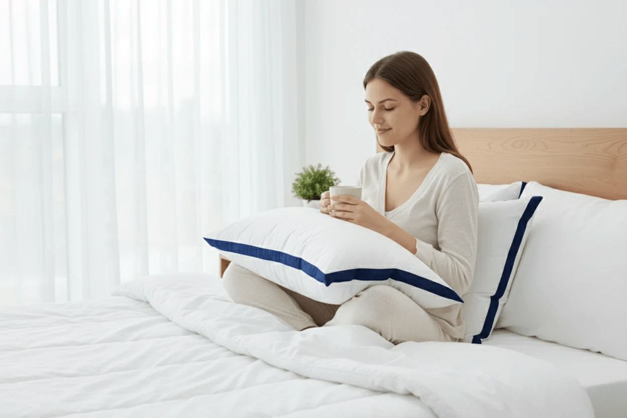 4 Pack Hotel Pillows Extra Deep Filled Bounce Back Premium Firm Neck & Shoulder Support 50x75cm Soft Luxury Breathable Heavy Filling Pillow for Side, Back, Stomach Sleepers Bed Pillow for Sleeping 2 Pack