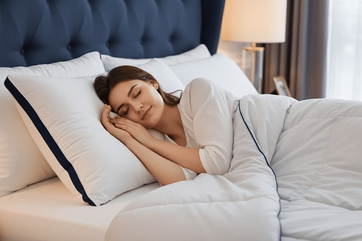 4 Pack Hotel Pillows Extra Deep Filled Bounce Back Premium Firm Neck & Shoulder Support 50x75cm Soft Luxury Breathable Heavy Filling Pillow for Side, Back, Stomach Sleepers Bed Pillow for Sleeping 2 Pack