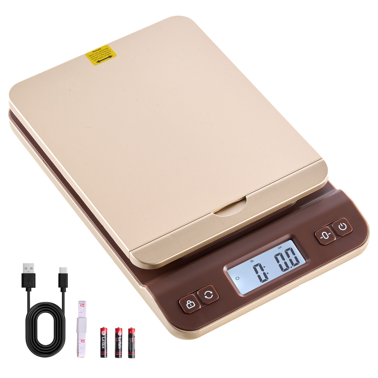 Vevor Postal Scale, 2 G High Accuracy, 40 Kg Postal Scale With Hold//auto-off Function, Flip Holder Design & Easy Calibration, Fit For Home And Office Use, Battery Included