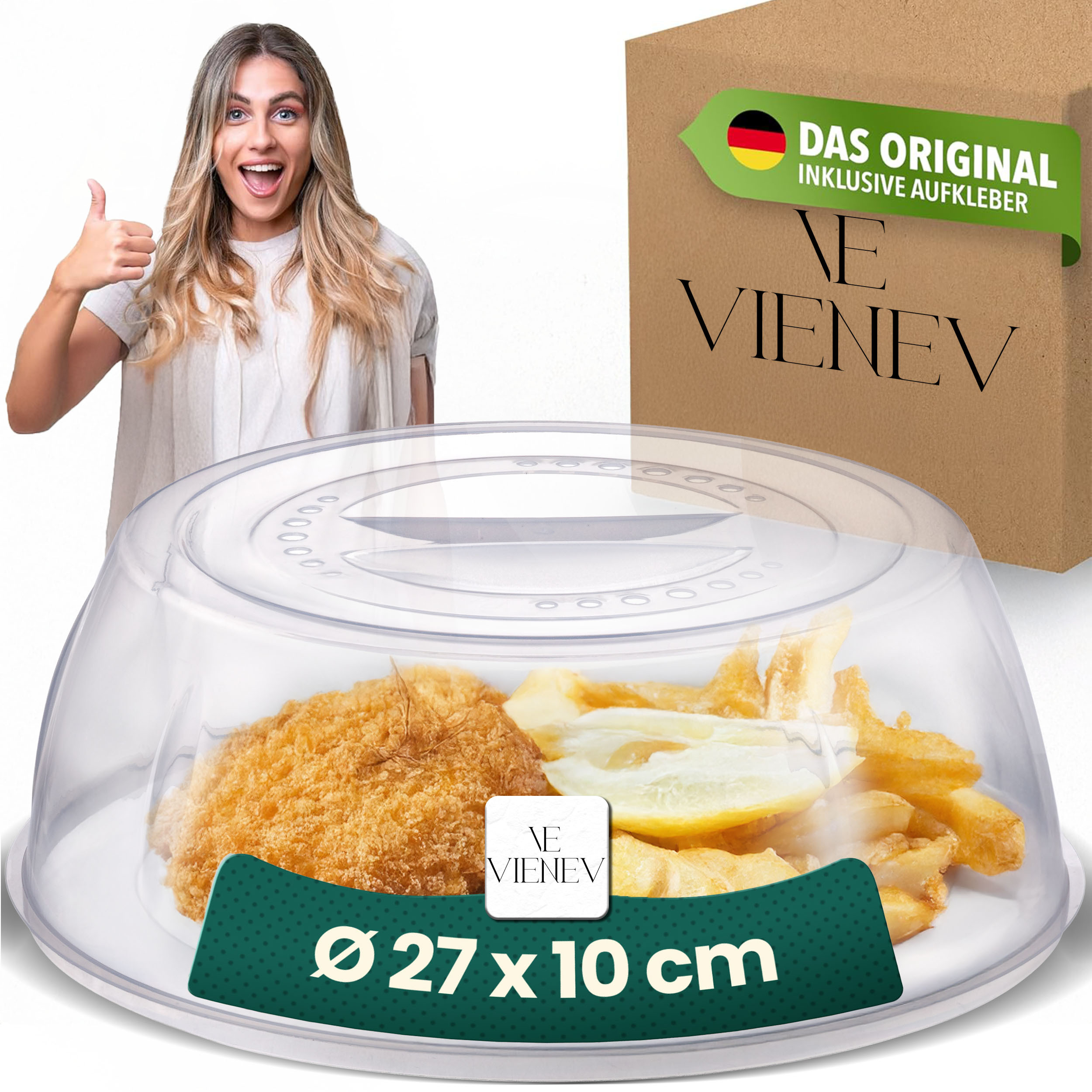 E-shop Mikrowellen Abdeckung 27x10 cm, die Microwellenabdeckungen sind hitzebeständig und leicht zu reinigen, Mikrowellengeschirr, ideal für Küche