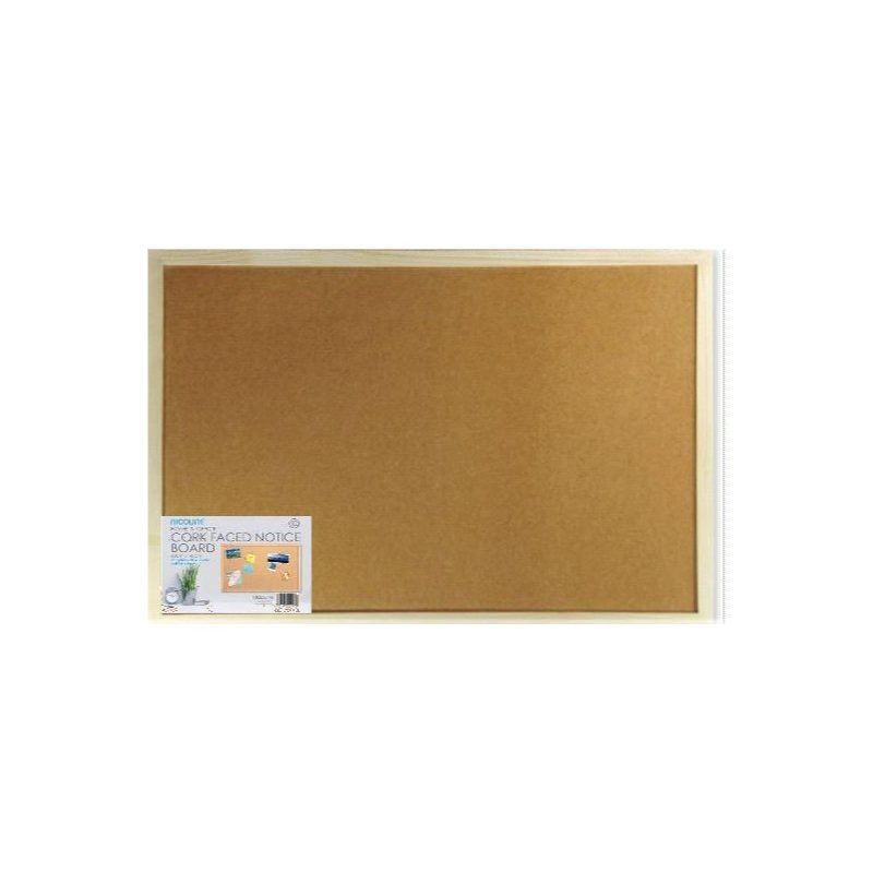 TEMU Wooden Framed Cork Board Notice Pin Board With Push Pins For Home Office Use