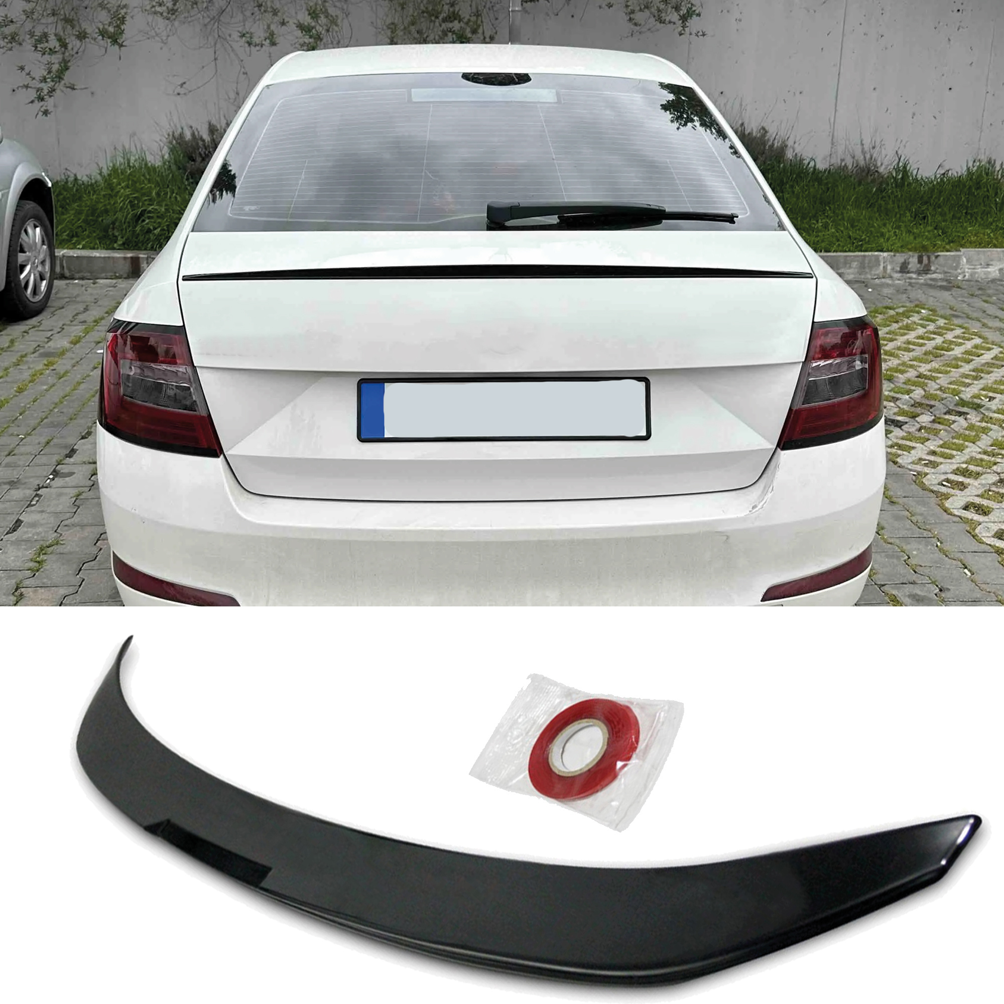 Rear Spoiler For Octavia 2013 2019 Abs Plastic