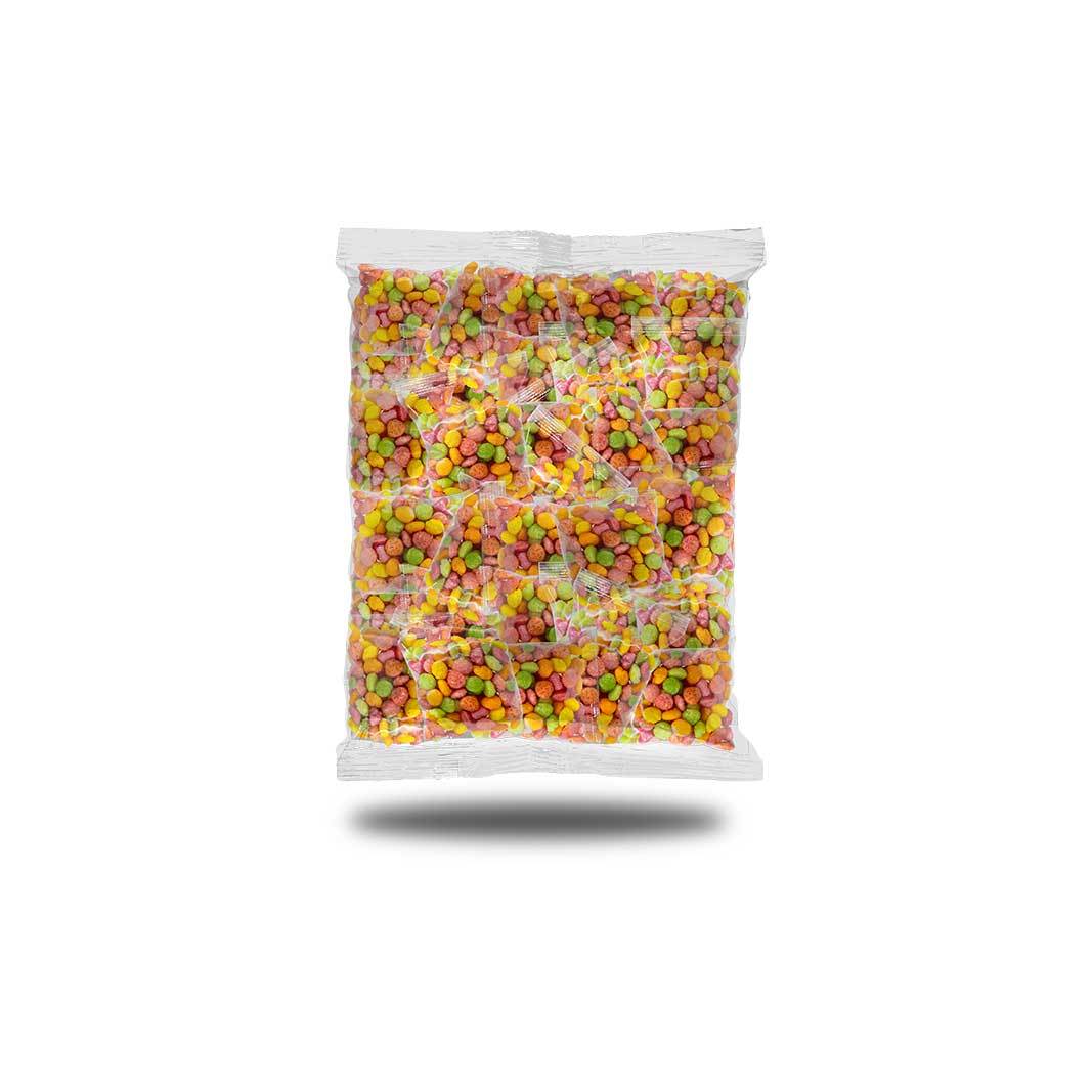 Cool Puff Corn Throwing Material Corn Snack With Fruit Flavor 1100g
