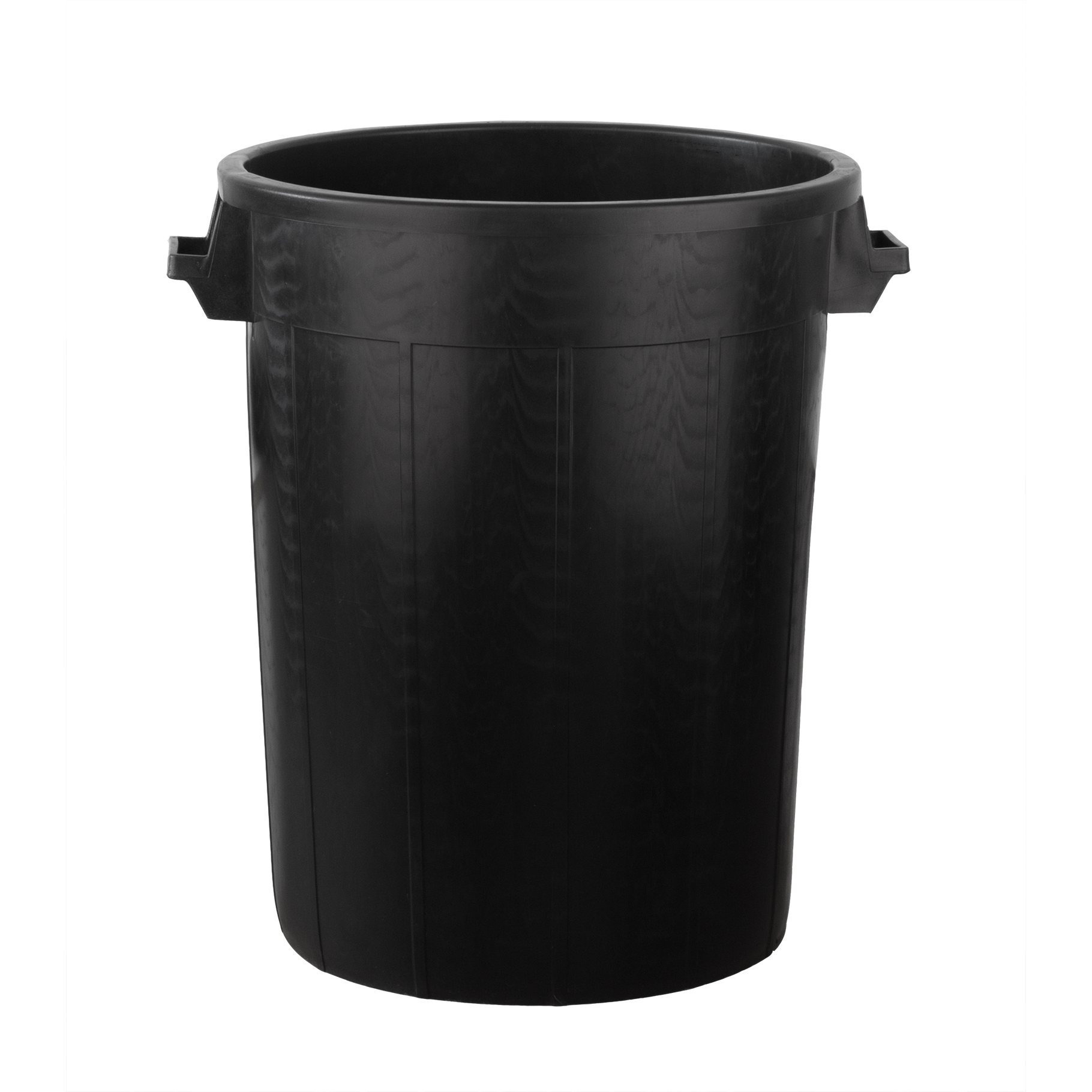 Image of Bigdean Universal Trash Can, 100 Liter, Lidless, , Black, With 2 Carrying Handles