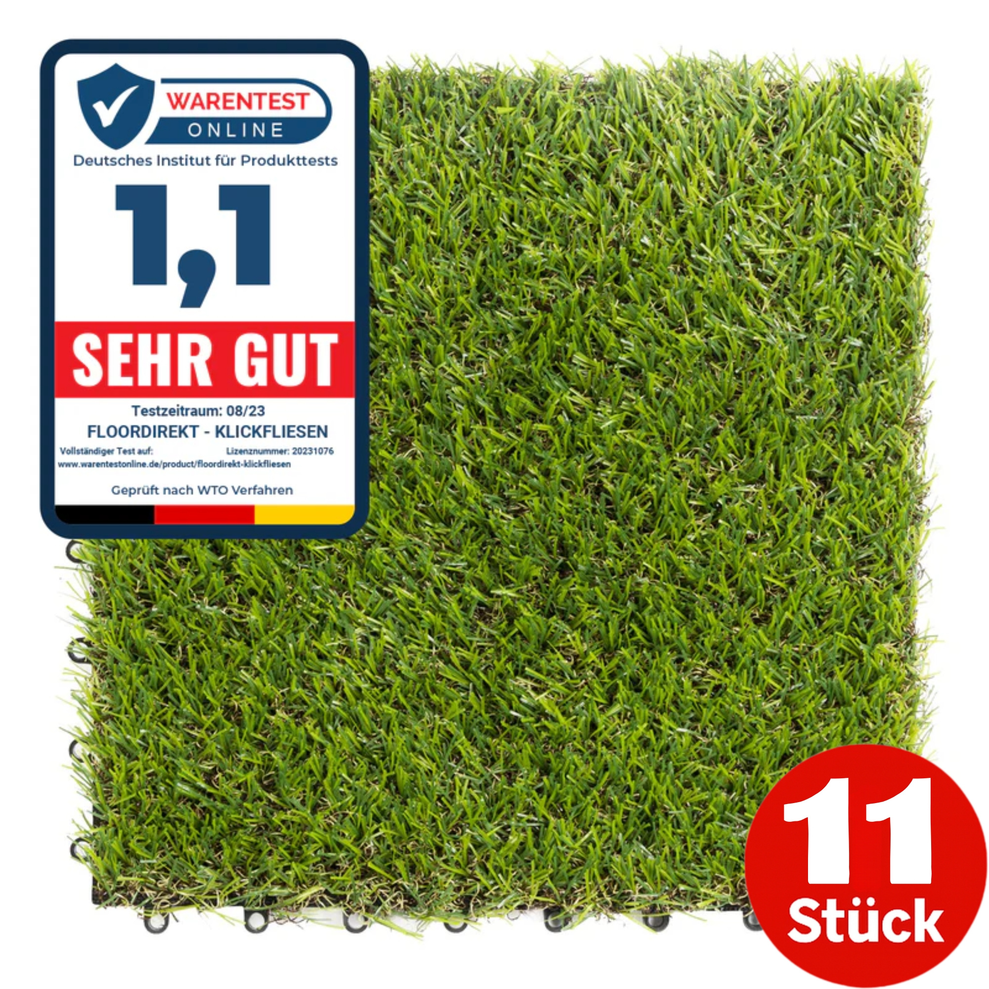 Image of Floor Direct Click Tiles – 11pcs (1 M²) – 30x30 Cm Terrace Tiles & Balcony Tiles – Weather-resistant Flooring With Drainage For Balcony & Terrace