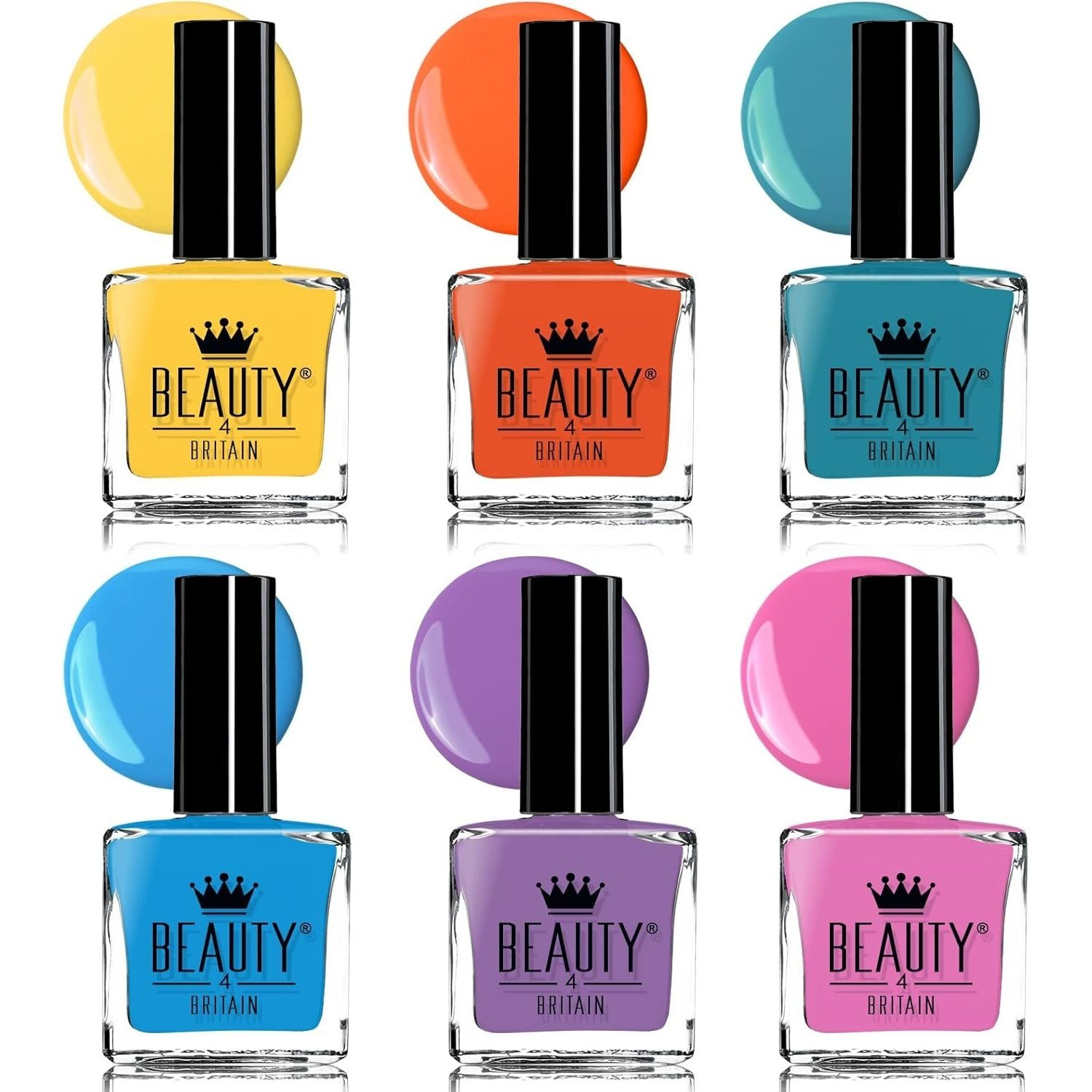 TEMU Nail Polish Set 6 Different Bright Glossy Colours In A Gift Box 10 Ml Nail Polish