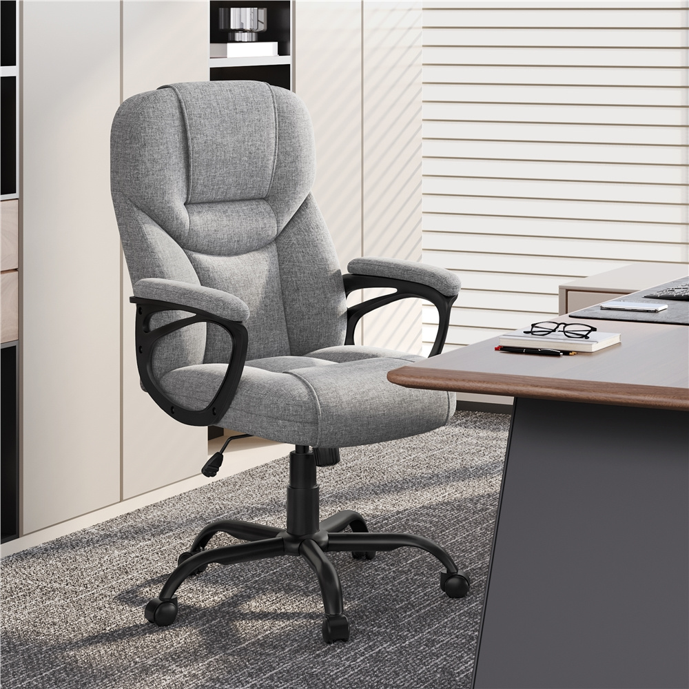 Costoffs Office Chair Ergonomic Executive Chair With Tilt Function Height-adjustable Swivel Chair For Office/study/living Room