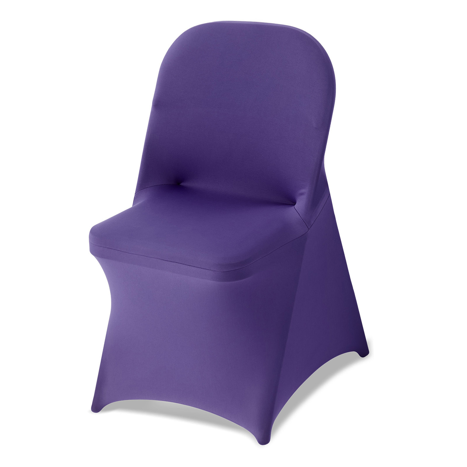 TEMU VEVOR 50 Housses de Chaise Violettes, Housses en Polyester Spandex, Housses Extensibles pour Mariage, Fête, Banquet, Housses à Devant Plat,