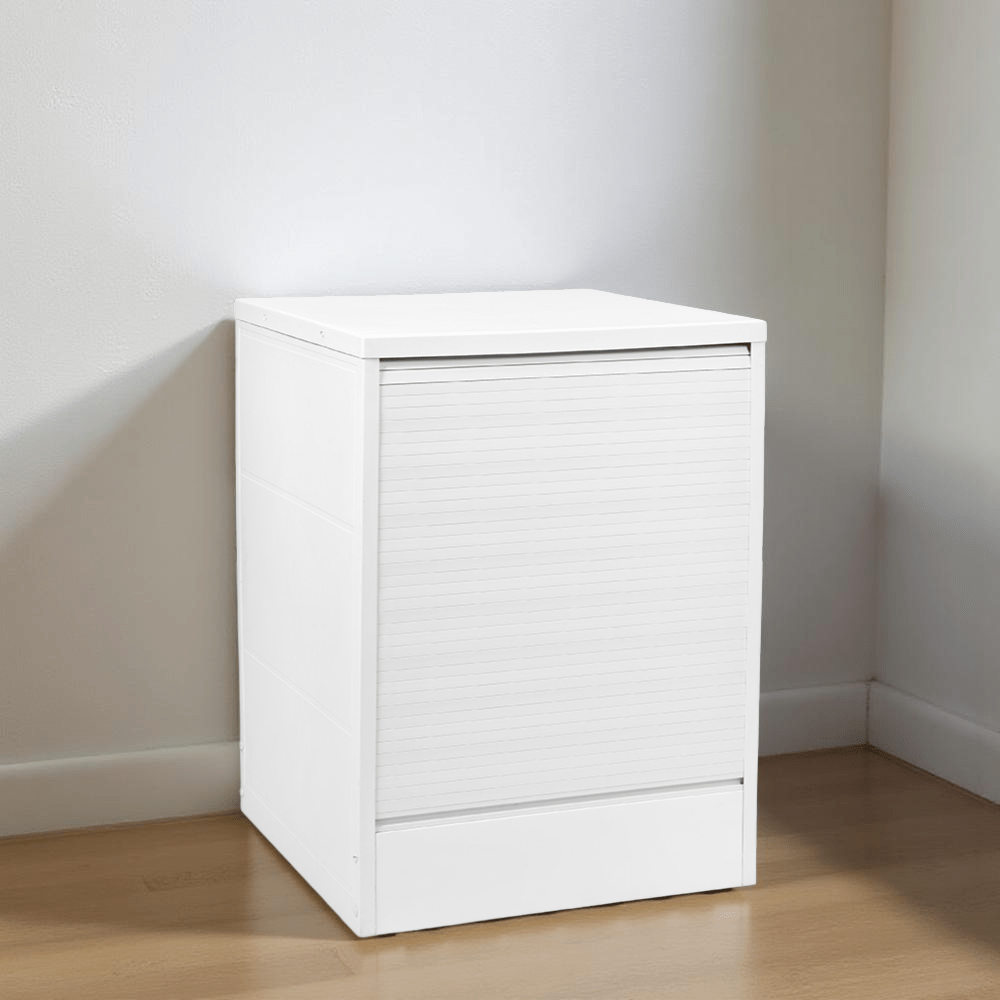 Ma Maison Mobile Washing Machine Cover – White, Sliding Shutter, Polypropylene Structure, Screw-free, Support Base, Indoor/outdoor – 65x68x88 Cm