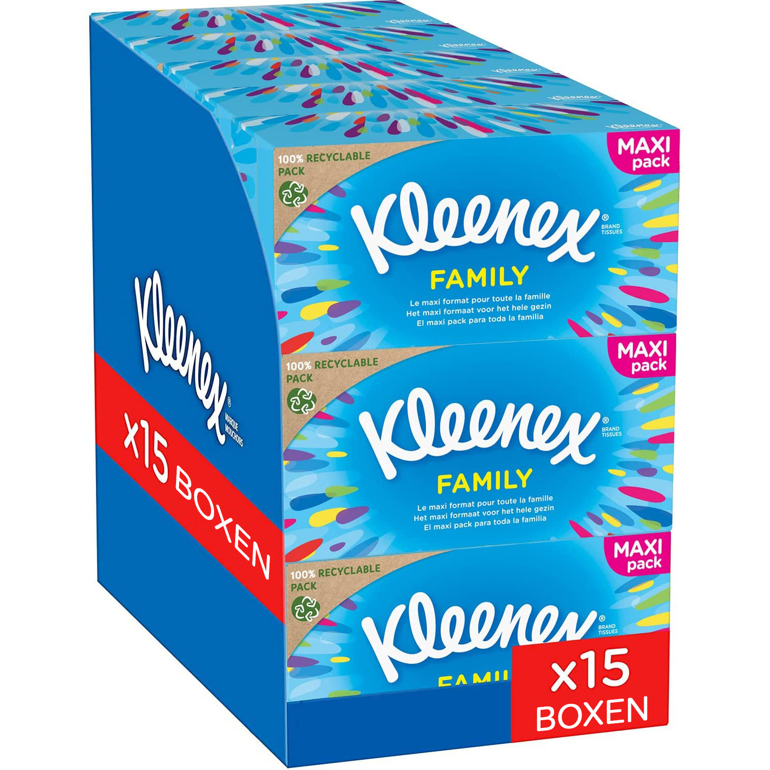 Cosmetic Tissue Box, 2-ply Tissues, 15 X 128 Count