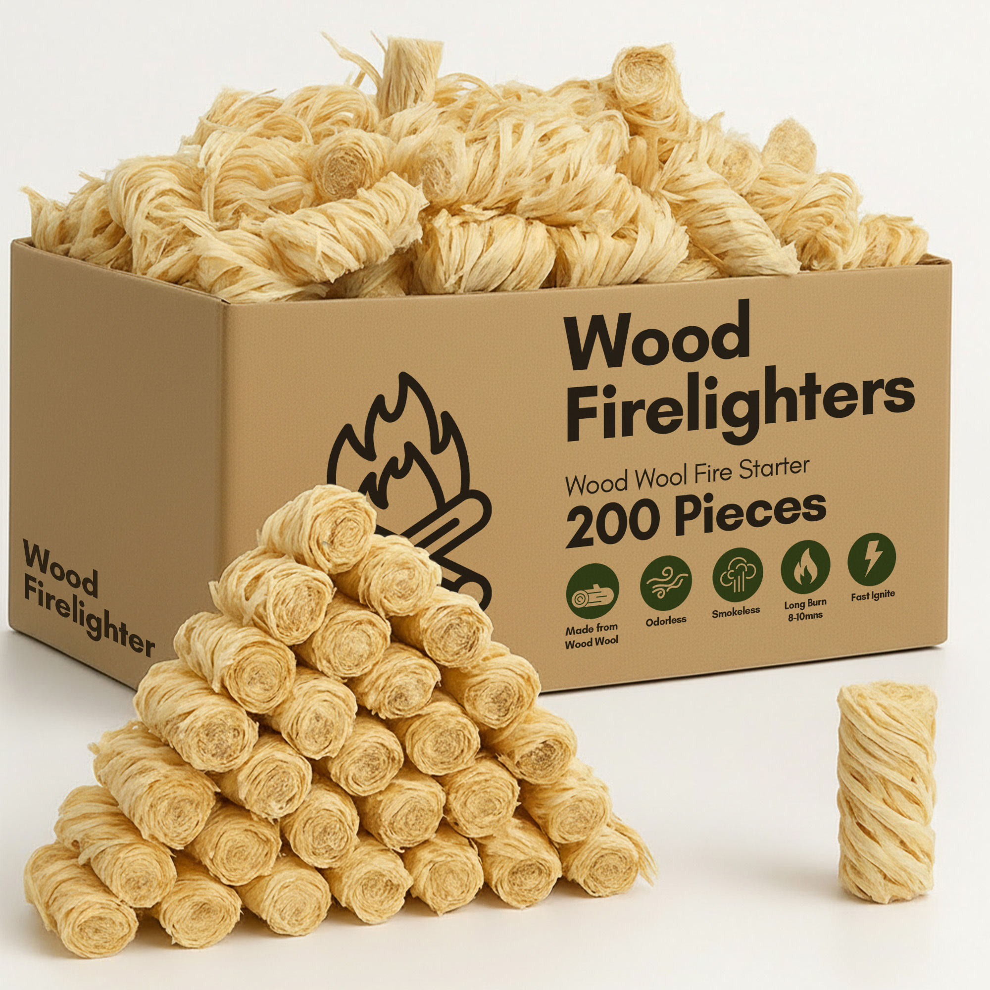 400pk   firelighters for log burners bbq camping     starters clean burning