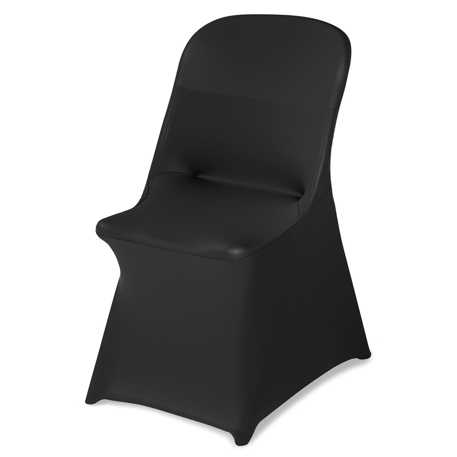 Image of Vevor 30pcs Black Chair Covers, Polyester Spandex Chair Cover, Stretch Slipcovers For Wedding Party Dining Banquet Flat-front Chair Covers, Fits Chair Measures Up To 18.11 X 19.69 X 33.86 Inch