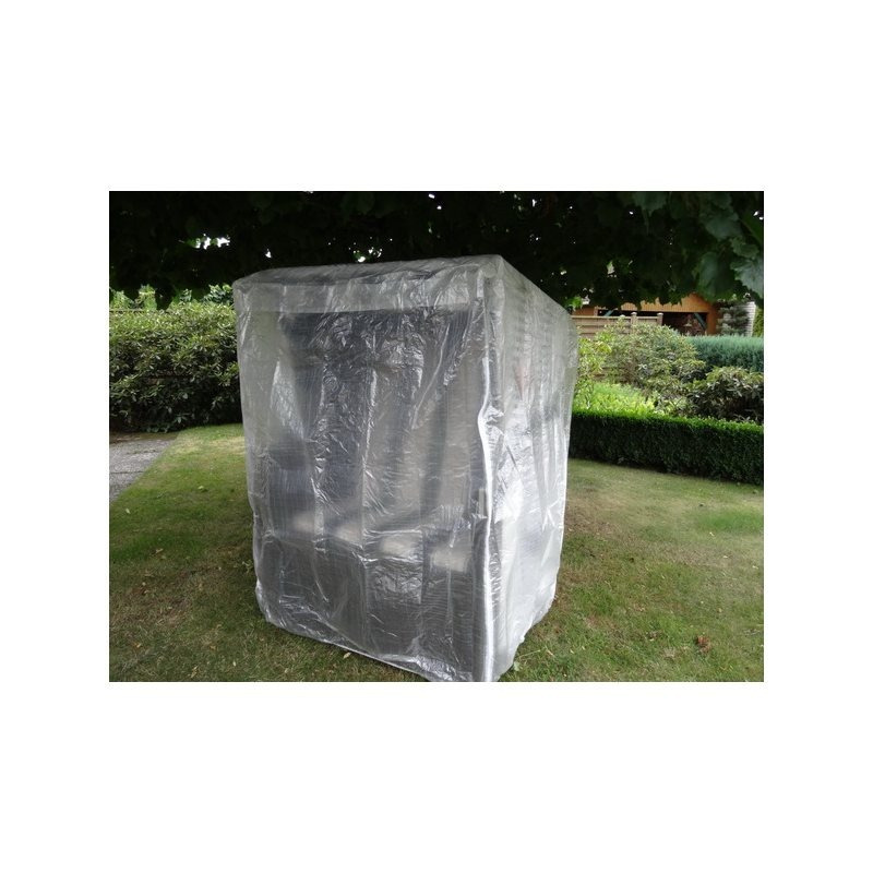 Polyethylene Beach Basket Protective Cover 130x108x165/140 Cm, Beach Basket Protective Hood, Furniture Cover, Garden Furniture Protector, Rain Cover, Dust Cover, Stain Protection