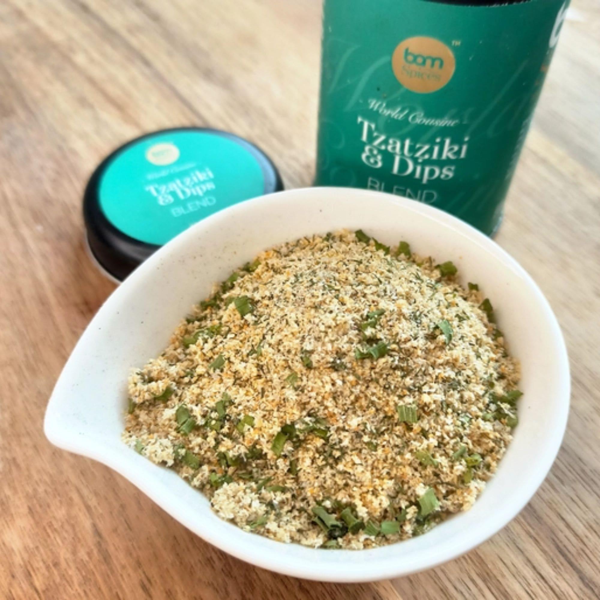 E-shop BAM 90G Tzatziki Gewürzmischung + Echtes mediterranes Dip-Gewürz + Knoblauch- & Kräuter-Mischung für Joghurt-Dips & Saucen + Schneller &