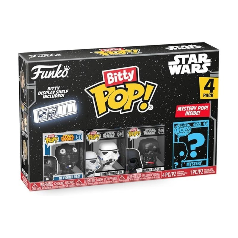 Funko Pack 4 Bitties Bittie Bitty bittys Funko Star Wars Darth Vader Stromtrooper Tie F...