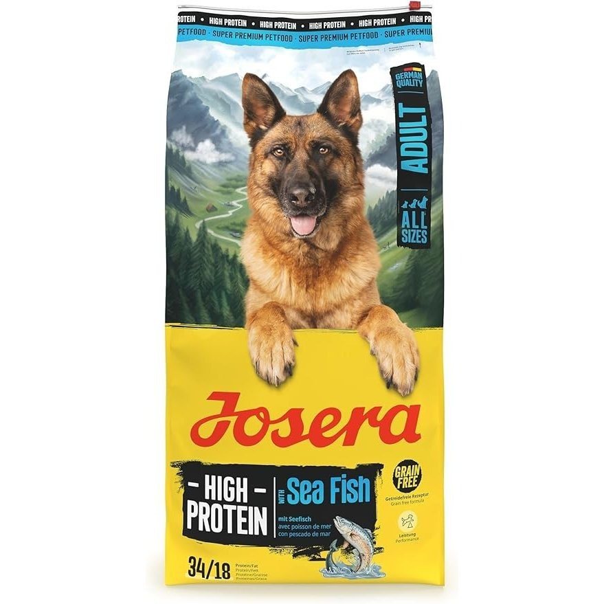 Image of Josera Adult High Protein | Food For Adult & | Salmon & Sweet Potato | Grain-free & Protein-rich | L-carnitine &