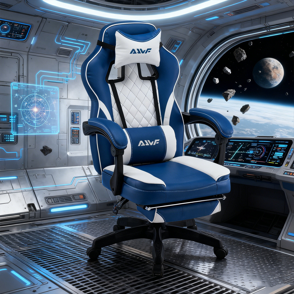 Ergonomische Gaming Stoel Video Gamer Stoel Computer Gaming Stoel Gamer Stoelen voor Volwassenen, Lendensteun Draaibaar In Hoogte Verstelbare Hoofdsteun Rugleuning