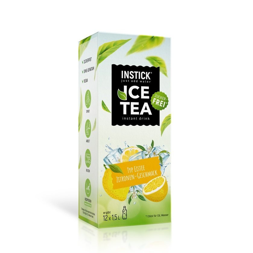 Instick Iced Tea Lemon (black Tea Extract) For 12 X 1.5 L
