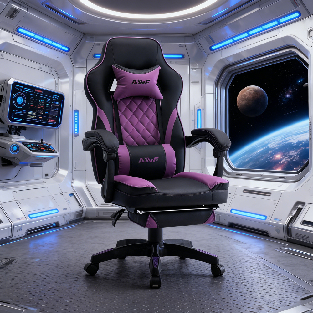 Ergonomische Gaming Stoel Video Gamer Stoel Computer Gaming Stoel Gamer Stoelen voor Volwassenen, Lendensteun Draaibaar In Hoogte Verstelbare Hoofdsteun Rugleuning