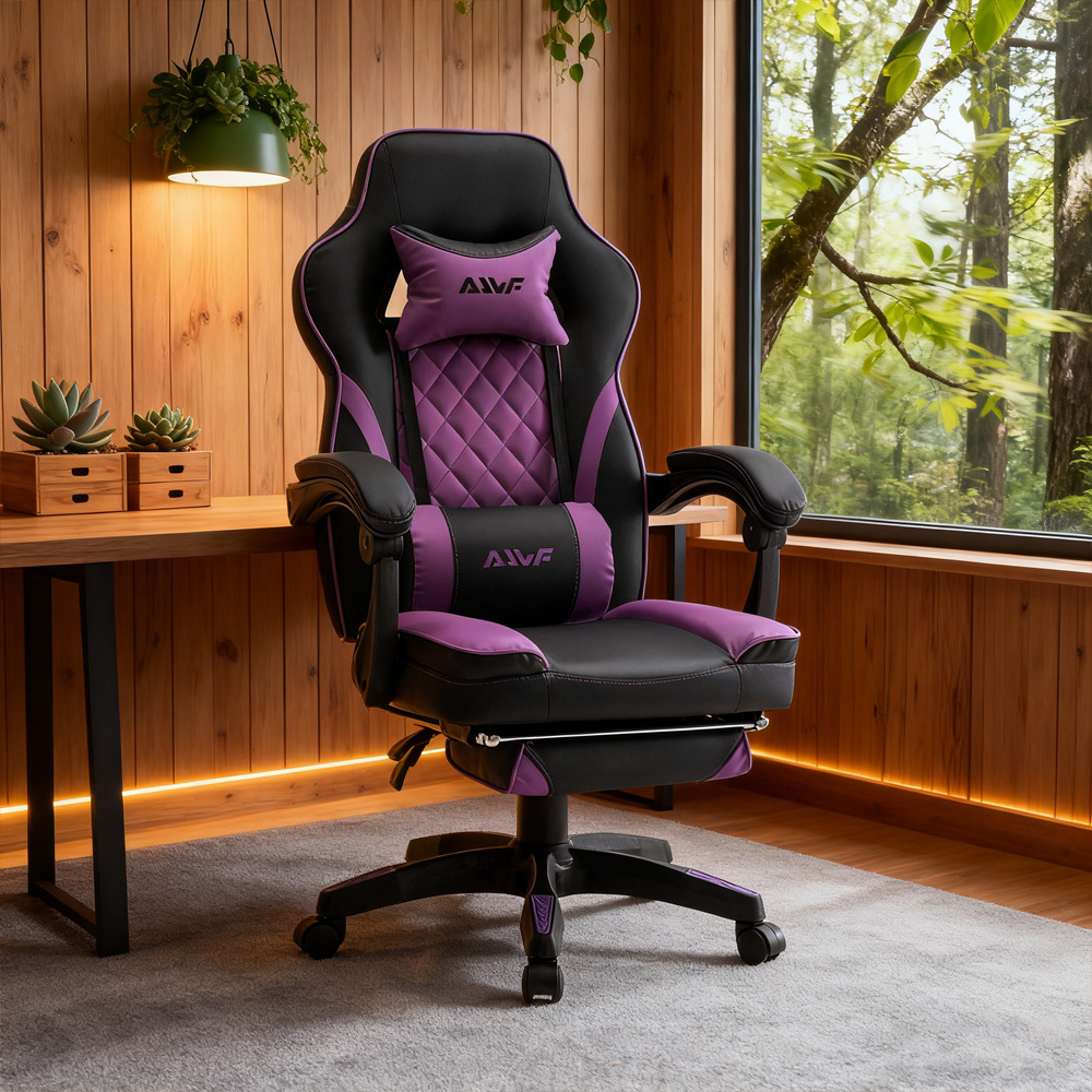 Ergonomische Gaming Stoel Video Gamer Stoel Computer Gaming Stoel Gamer Stoelen voor Volwassenen, Lendensteun Draaibaar In Hoogte Verstelbare Hoofdsteun Rugleuning