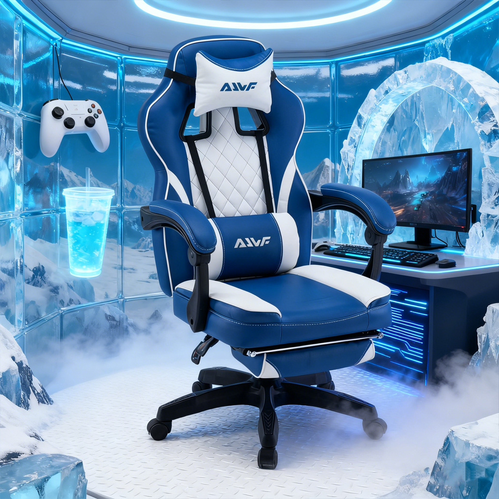 Ergonomische Gaming Stoel Video Gamer Stoel Computer Gaming Stoel Gamer Stoelen voor Volwassenen, Lendensteun Draaibaar In Hoogte Verstelbare Hoofdsteun Rugleuning