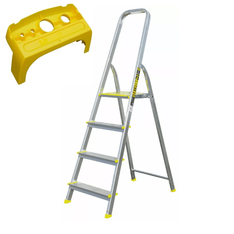 Aluminum Ladder, Folding Ladder, Single-sided, , 4-step, 5-step, With Shelf, Household Ladder, Home Ladder, Lightweight