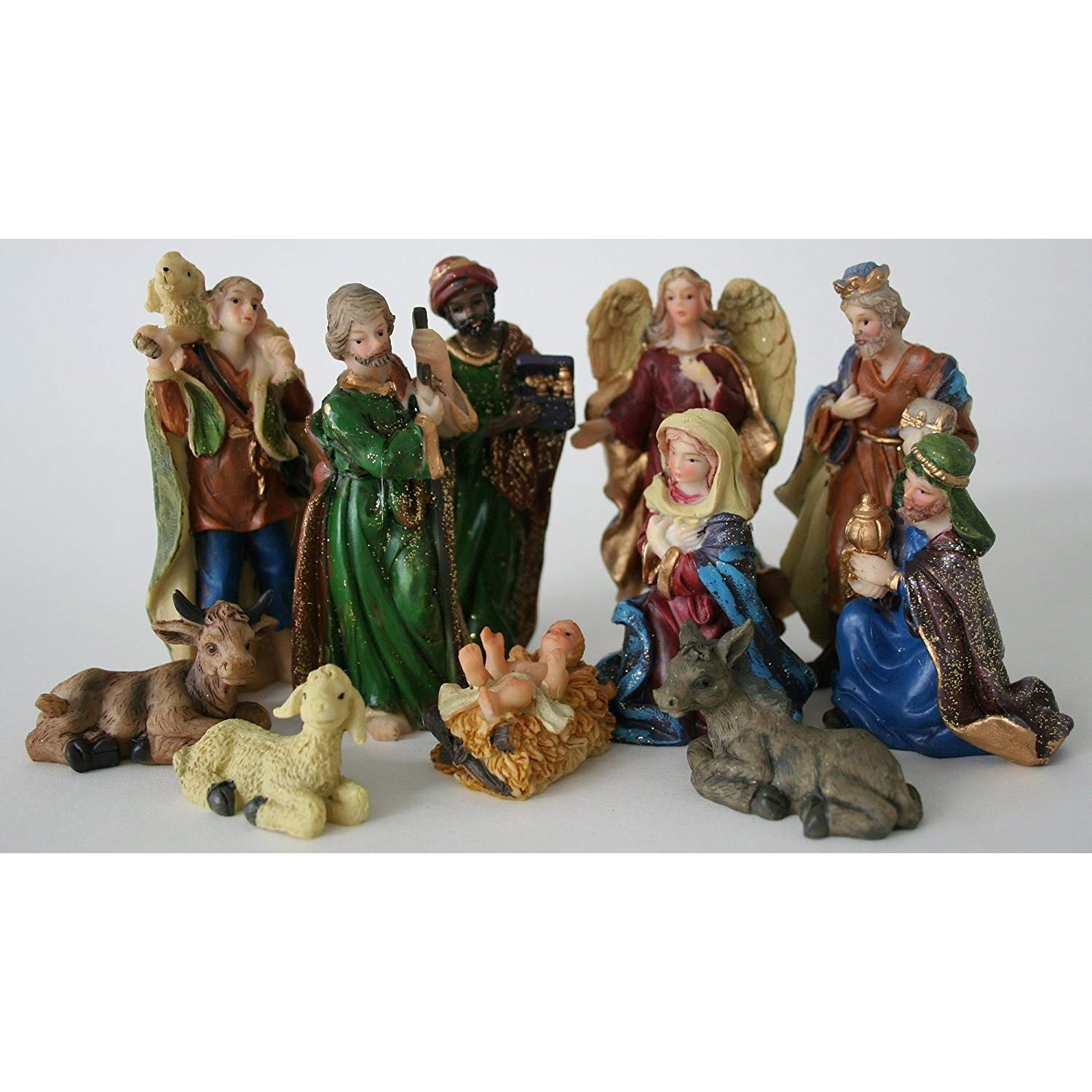 Nativity Scene Figures - 11-piece Christmas Nativity Set