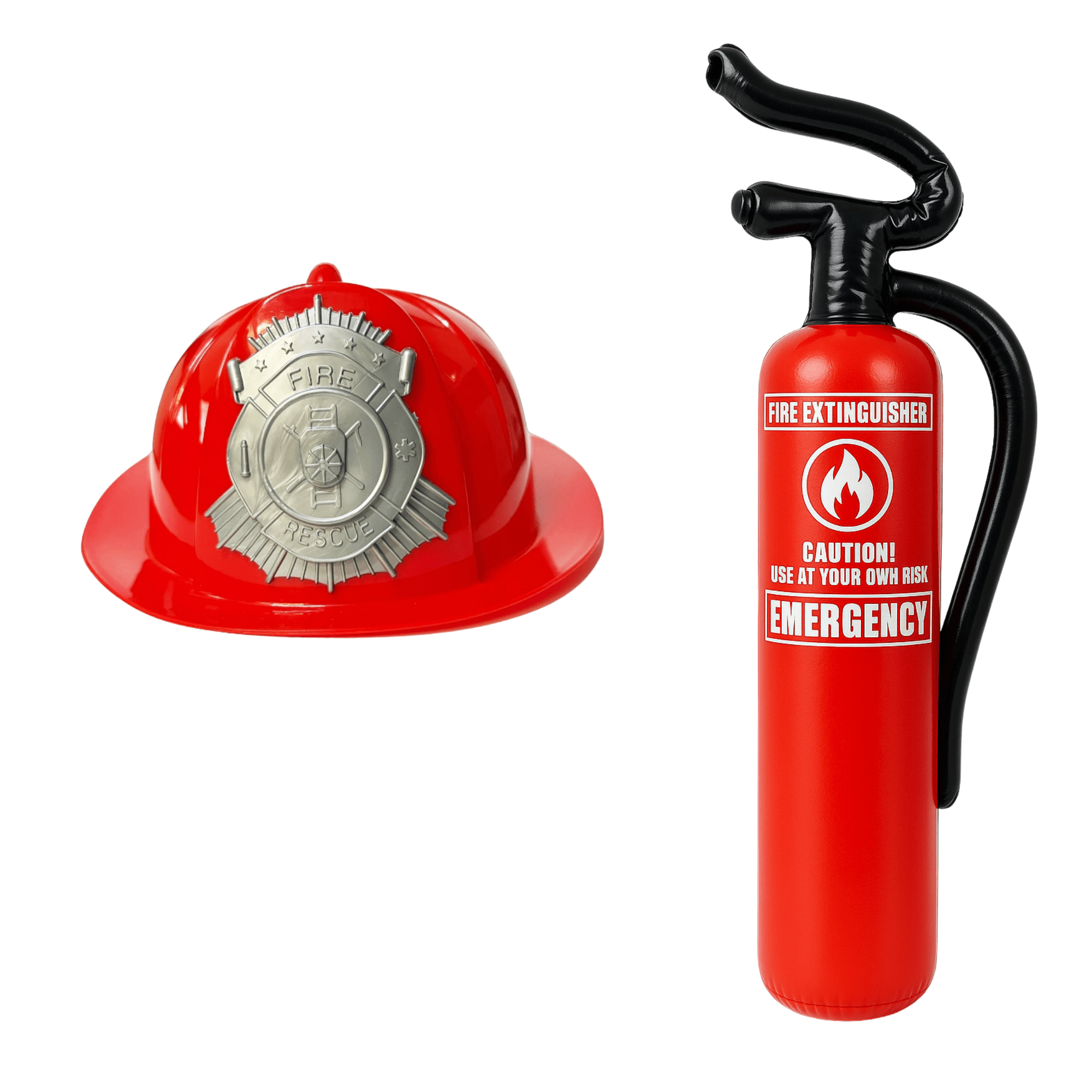 Kids Firefighter Set with Helmet & Inflatable Extinguisher