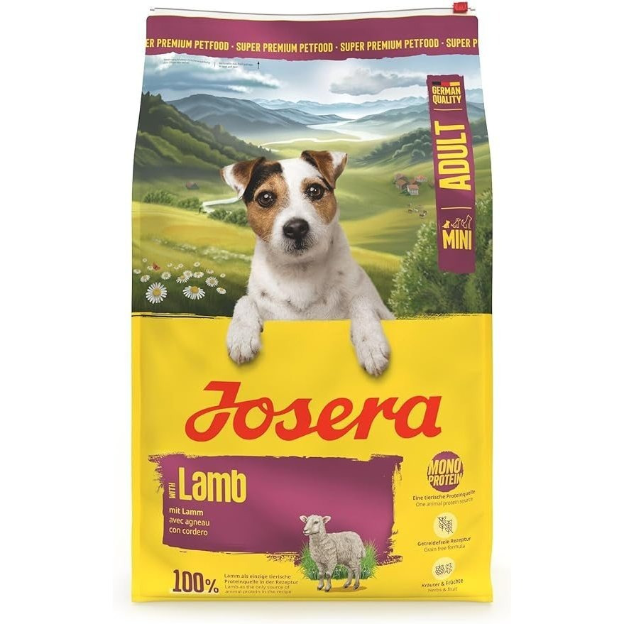 Image of Josera Mini Adult Lamb | Food For Adult Small Breed Dogs | With Sweet Potato, Herbs & Fruits | Small | Hypoallergenic | Grain-free