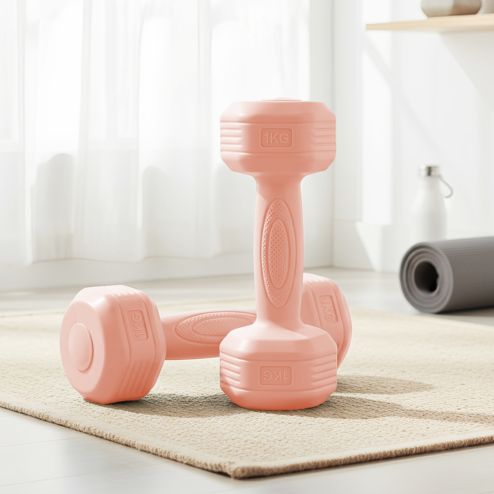 E-shop 2 x 1 kg Hantelset – Krafttraining, Workout, Fitness – Leichte Hanteln, vielseitiges Fitnessgerät