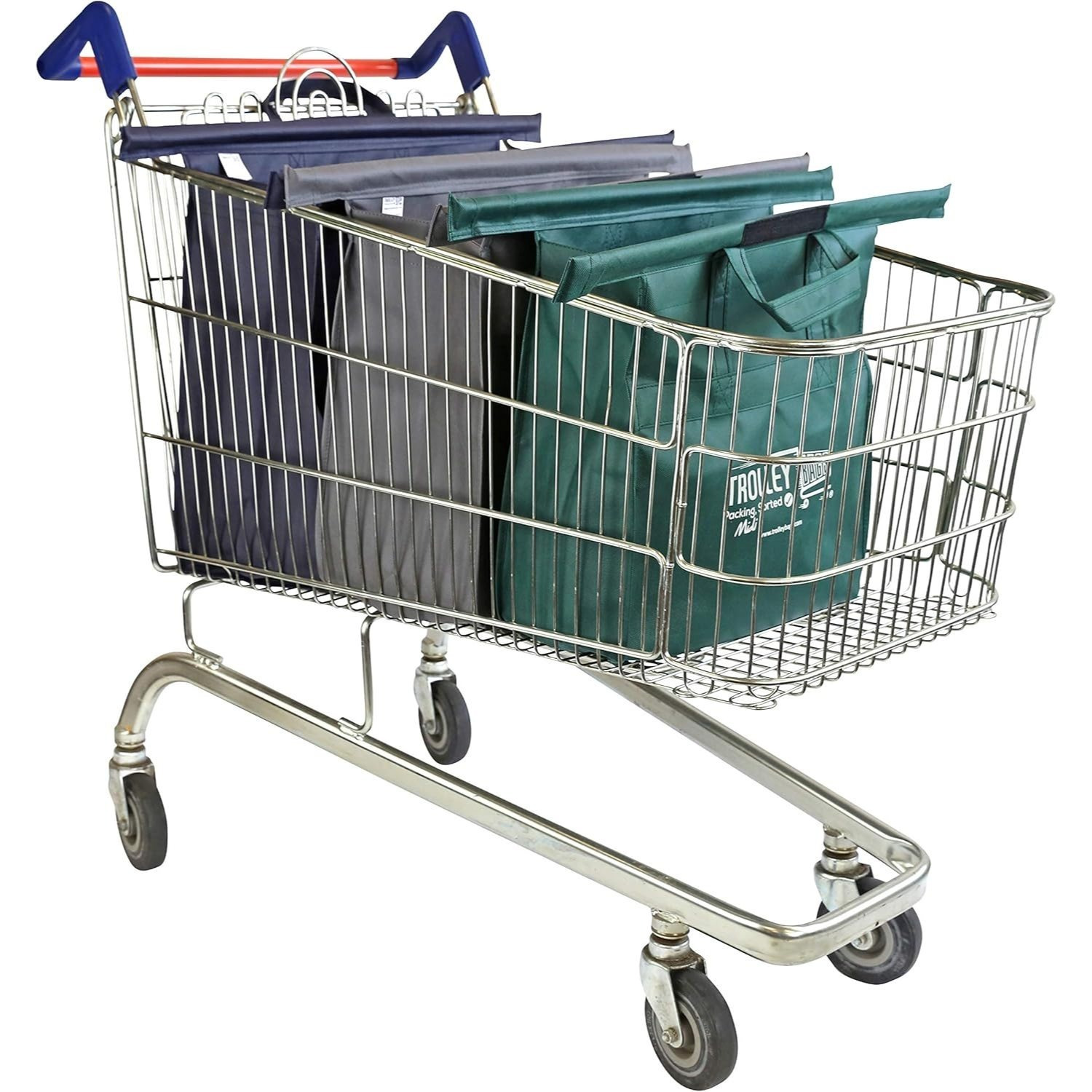 TEMU Trolley Bags - Midi - Reusable Shopping Bags, Pack Of 3 Midi Bags, Hang In Trolley For , Heavy Duty Reusable Non-woven Polypropylene, Foldable