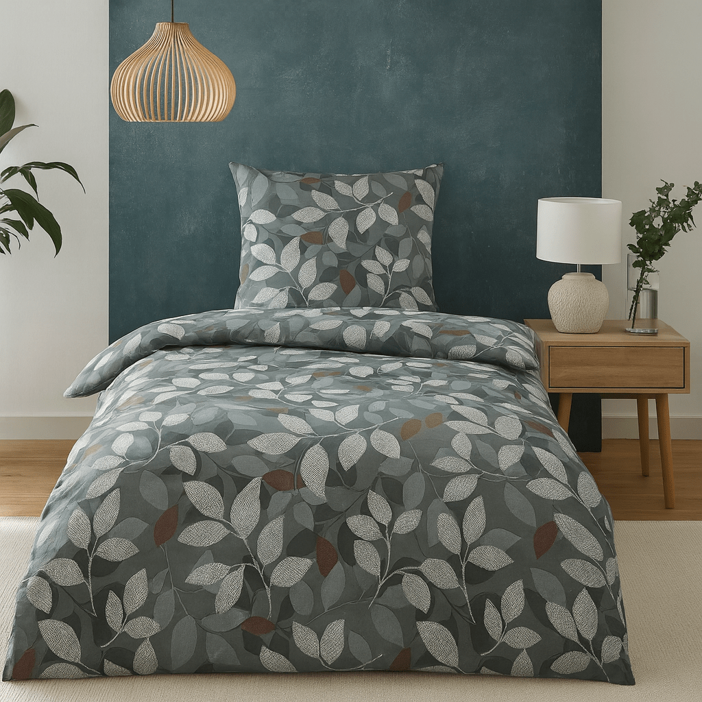 Image of Beaver Winter Bedding Set 135x200 2pcs - 1x Duvet Cover + 1x Pillowcase - Flannel Bedding - Zipper - Warm Fluffy And Cozy - Modern Designs
