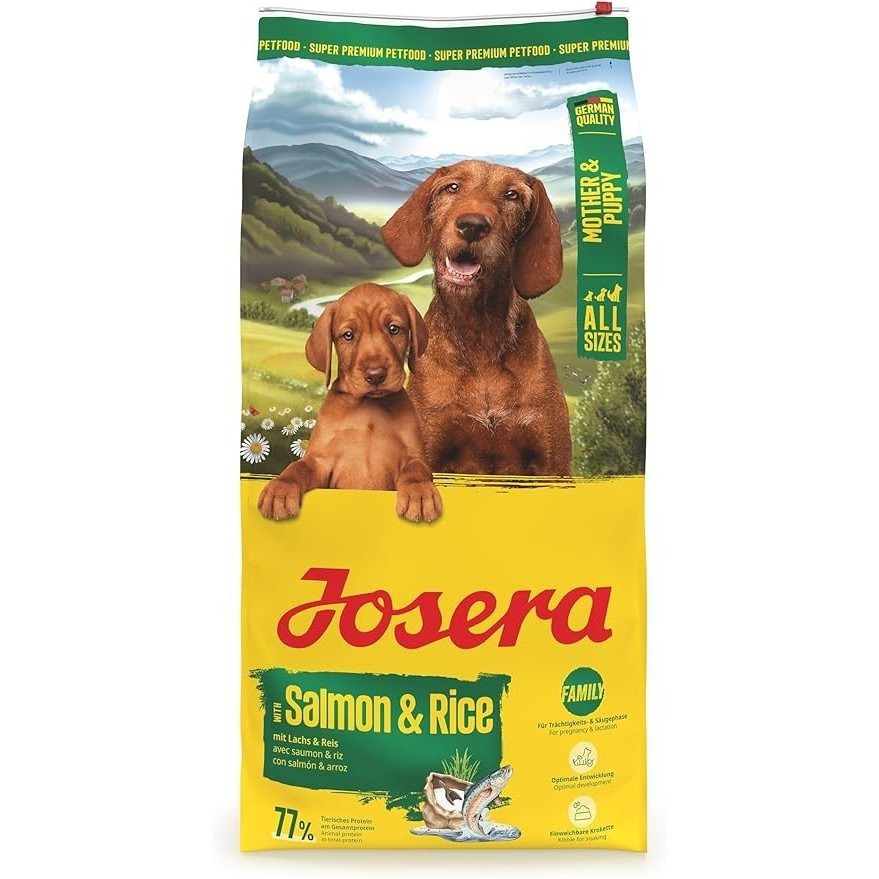 Image of Josera Mother & Puppy Salmon & Rice | Food For Pregnant/nursing Mothers& Puppies | Supply Of Energy & L-carnitine | Gluten-free