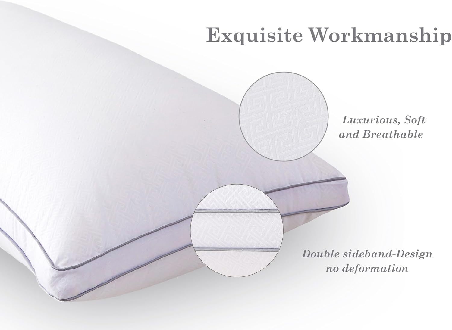 2X-4X High-quality sleep pillows designed to prevent sedimentation during sleep and provide neck support. Soft and comfortable, machine washable, perfect for home, bedroom, and hotel use - the perfect gift for all seasons