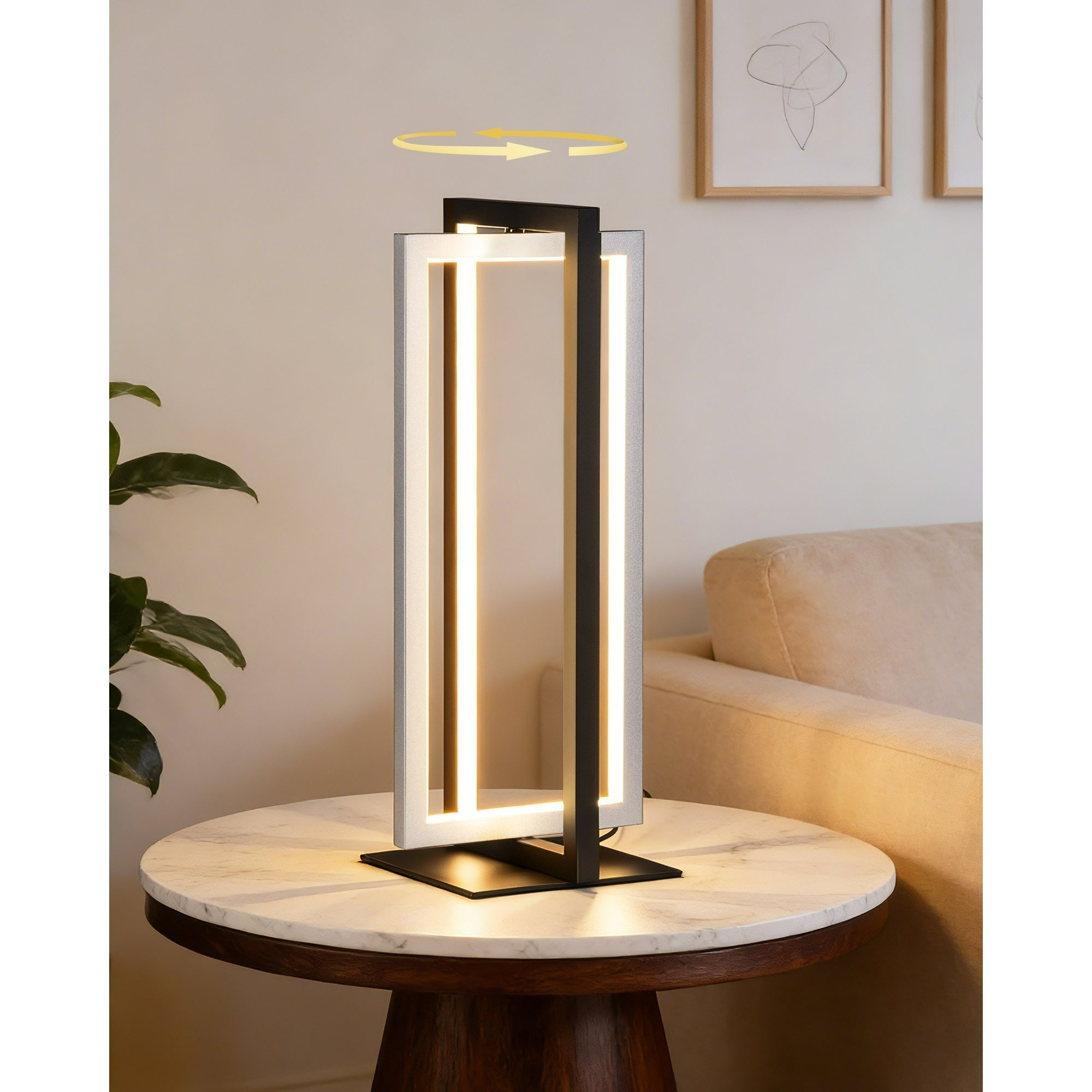 Image of Touch Dimmable Led Desk Lamp In Black/silver – Modern Desk Lamp With 3 Color Temperatures & 750 – For Office, Bedroom And As A Stylish Gift