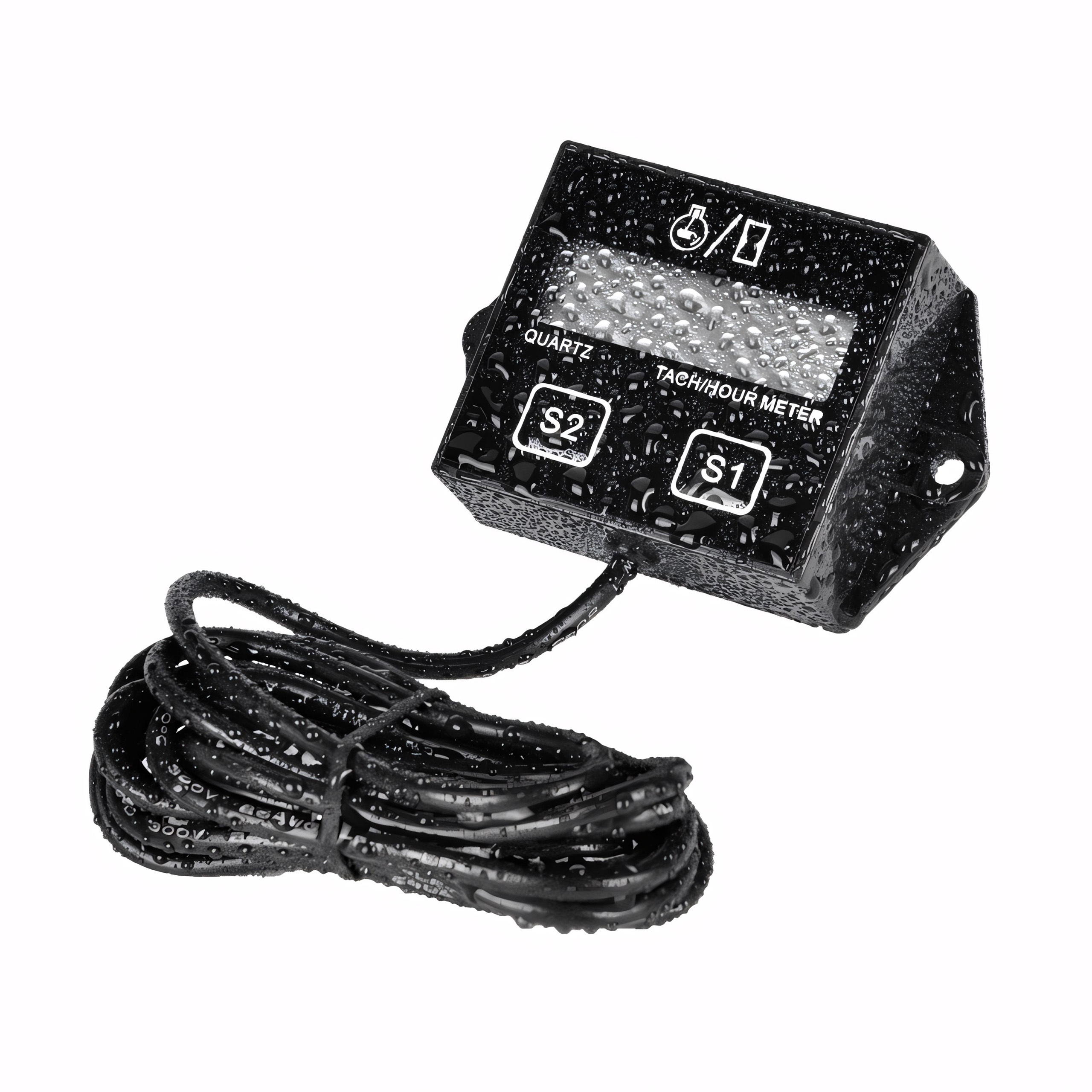 Motor Hour Counter And Tachometer Retoo Drivetech For Engines, Motorcycles, And Garden Machinery, Work Time Monitoring, Service Function, , Clear