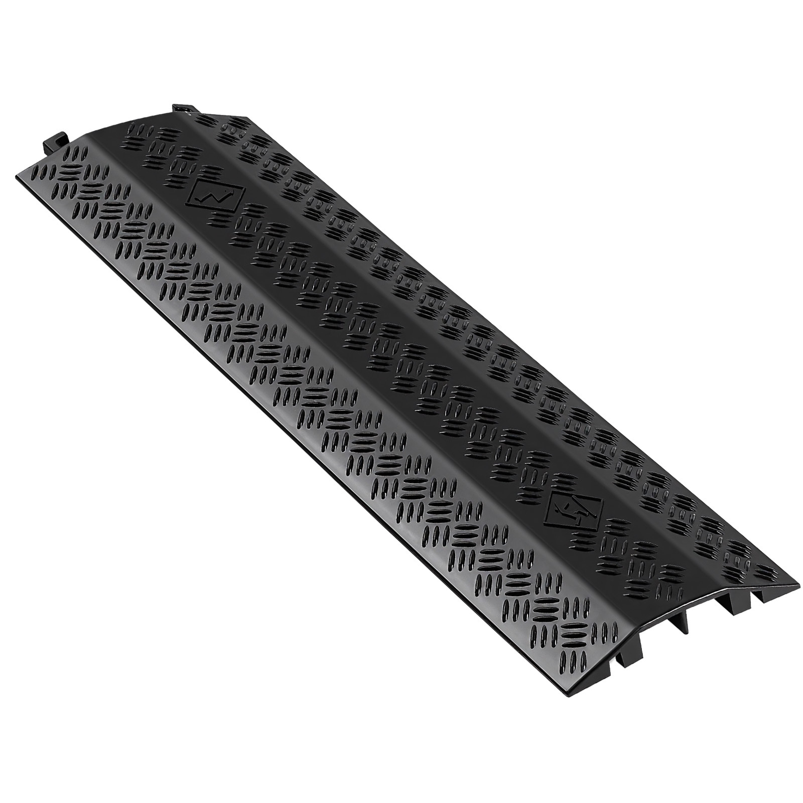 Image of Vevor Drop Over Cable Cover, 7, 938 Kg/axle Load Capacity, Heavy Duty Cable Hose Protector Ramp, Floor Cord Cover, For High Walking Traffic Areas, Indoor, Outdoor, Home, Office, Warehouse, 1 Pack