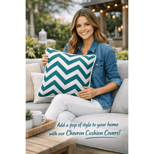 chevron cushion covers 100 cotton style home sofa decor zip covers 18x18 45x45cm