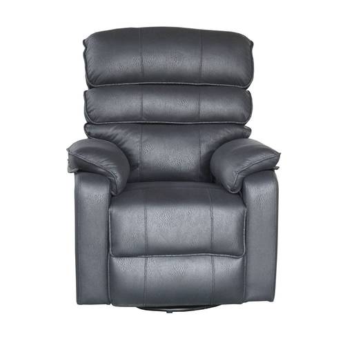 poltrona relax tv con schienale regolabile, rotazione a 360°, poltrona ergonomica con imbottitura extra spessa, poltrona tv scuro per soggiorno, camera da letto & ufficio