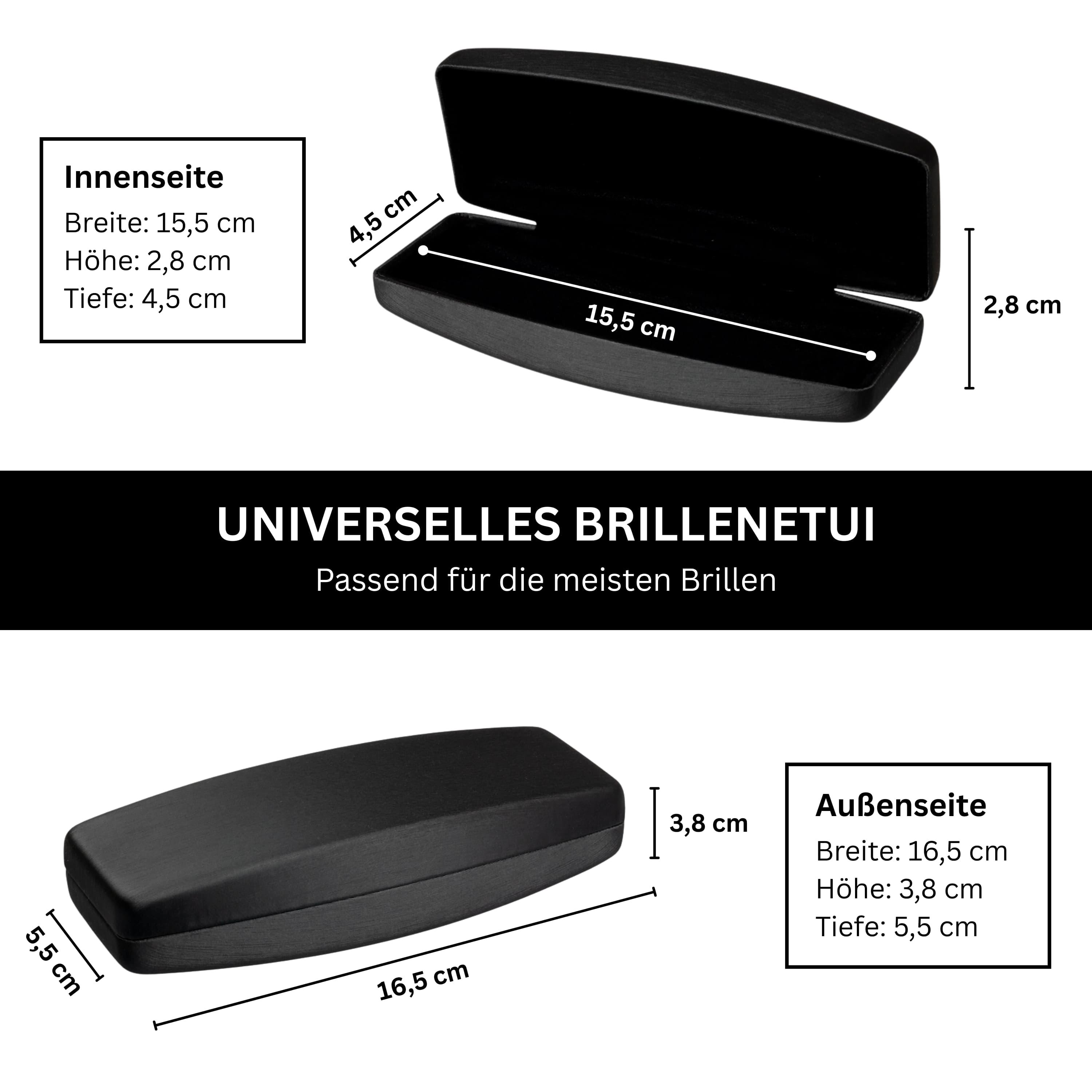 Eyeglass Case For Women And Men | Hard Shell Case Black For Glasses And Sunglasses