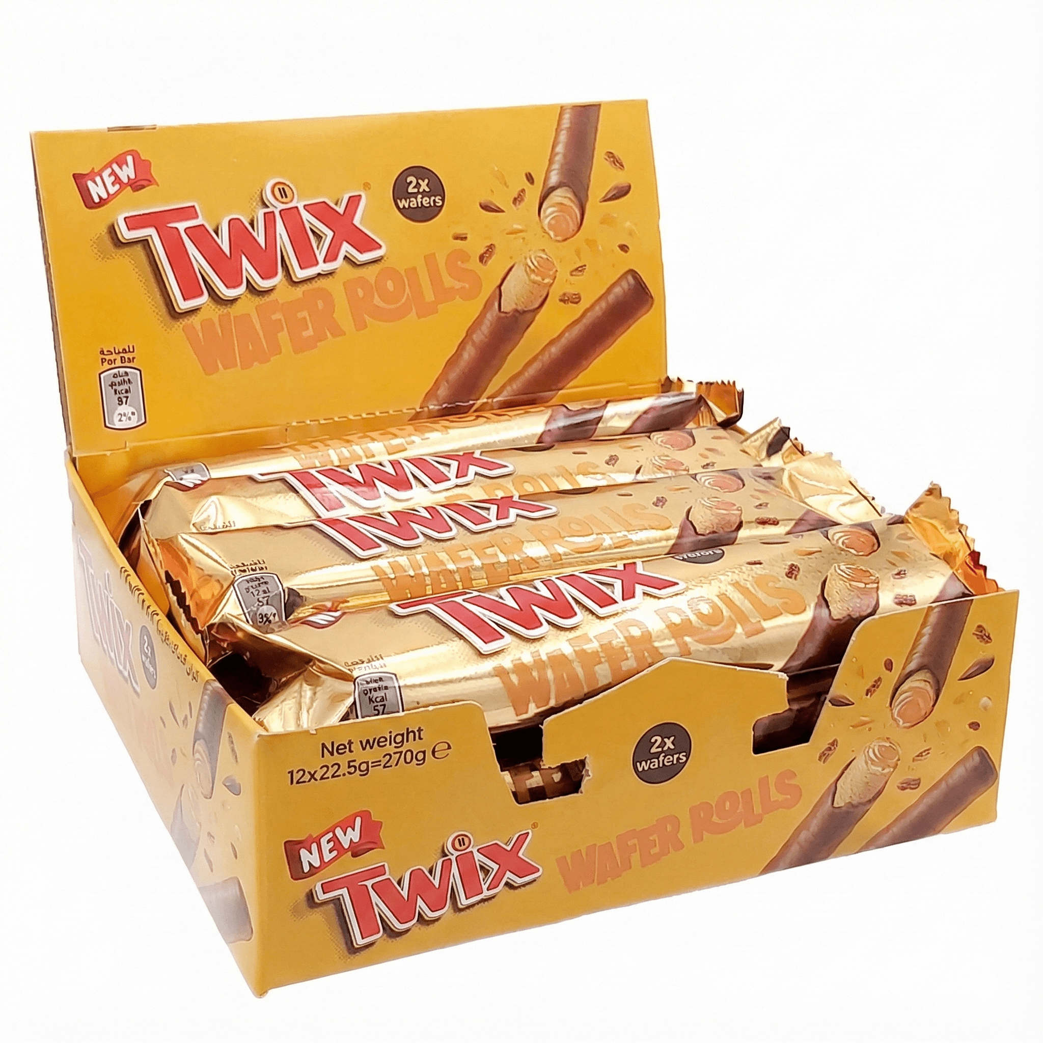 Twix Wafer Rolls - Crispy Wafer Rolls With Milk Chocolate & Caramel, 12 Bars À 22.5g