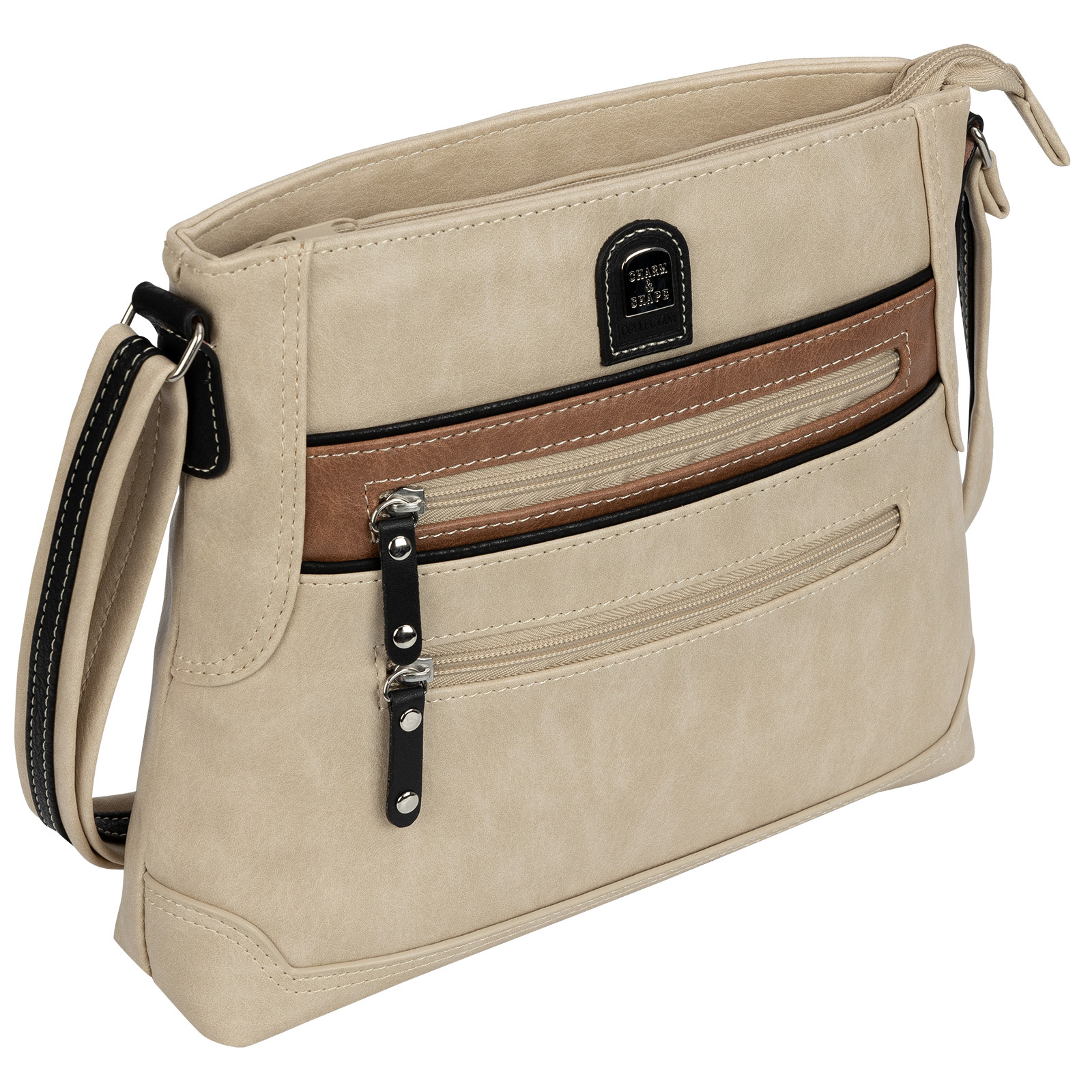 Image of Women' Handbag Shoulder Bag Crossbody Bag Top Handle Bag Crossover Bag Leather Look Cream-brown